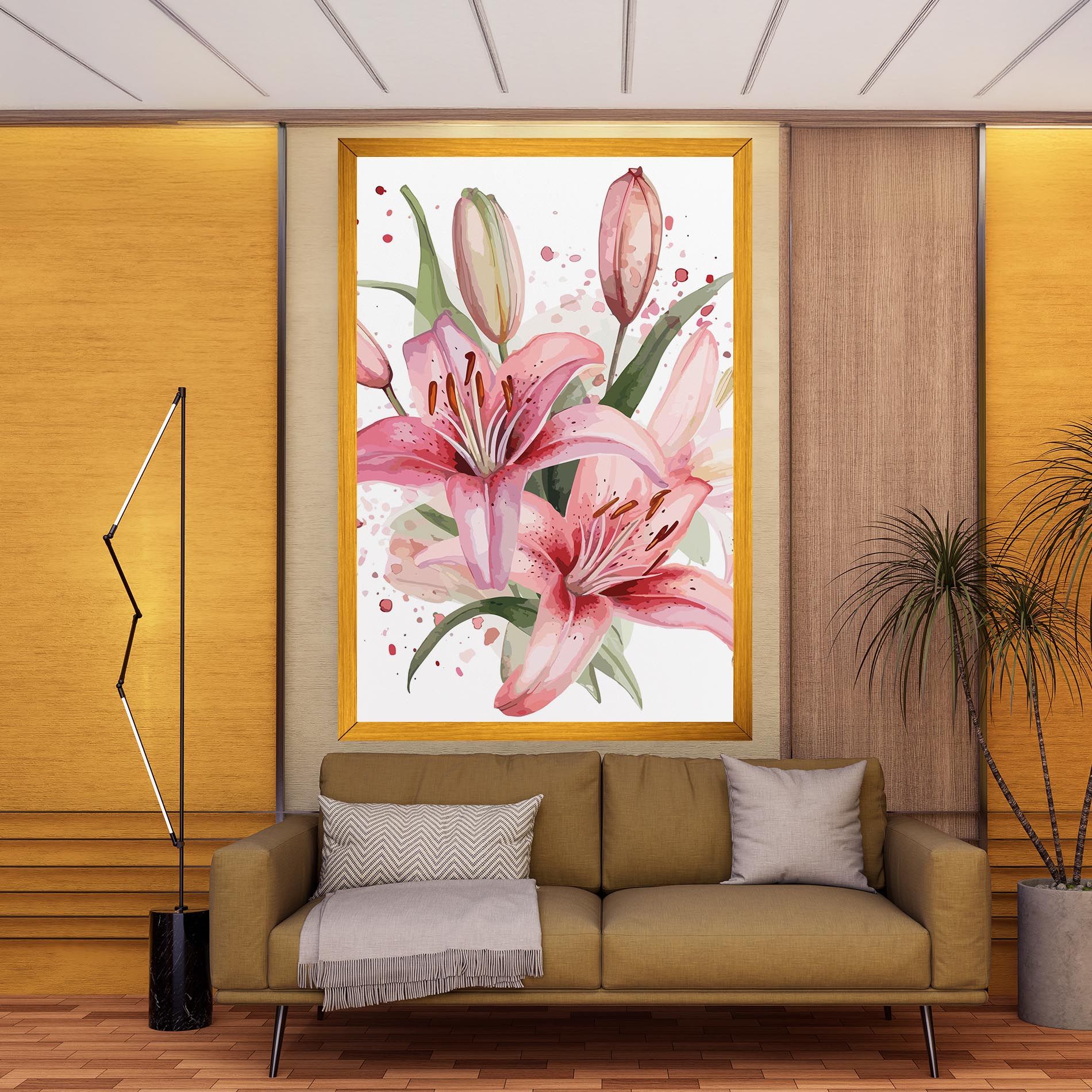 Beautiful Pink Lily mockup 9