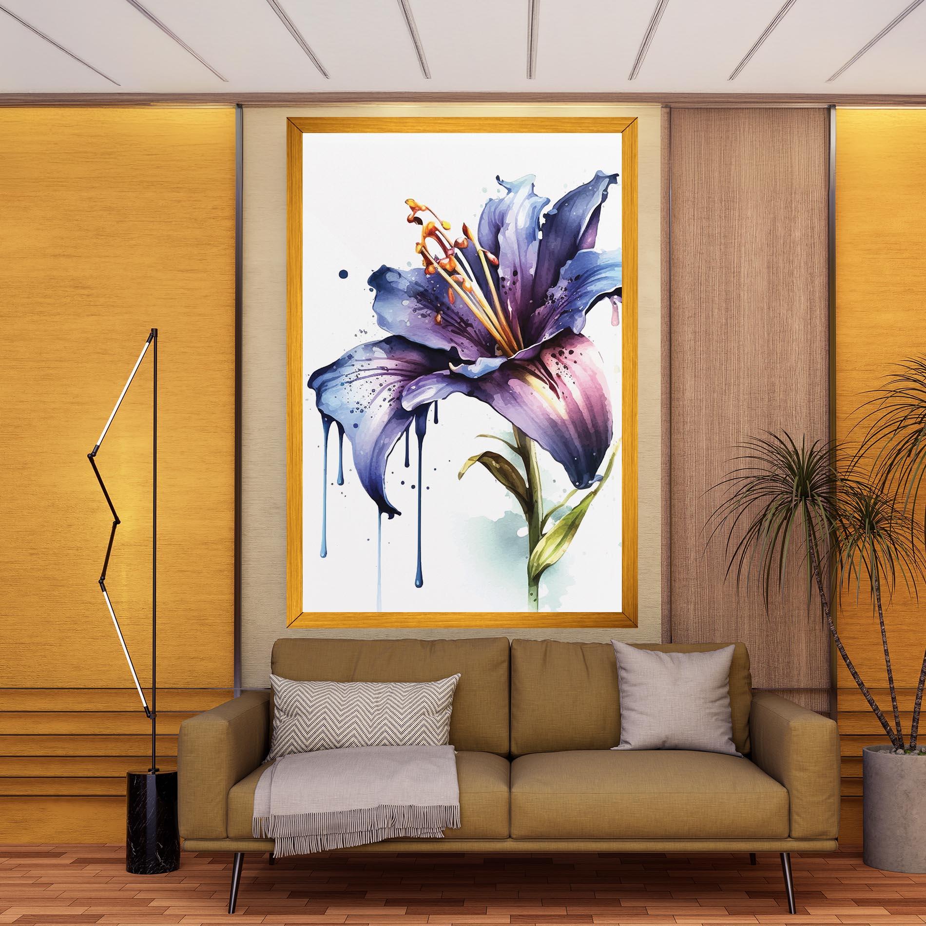Картина на платно Purple Orange Lily mockup 9