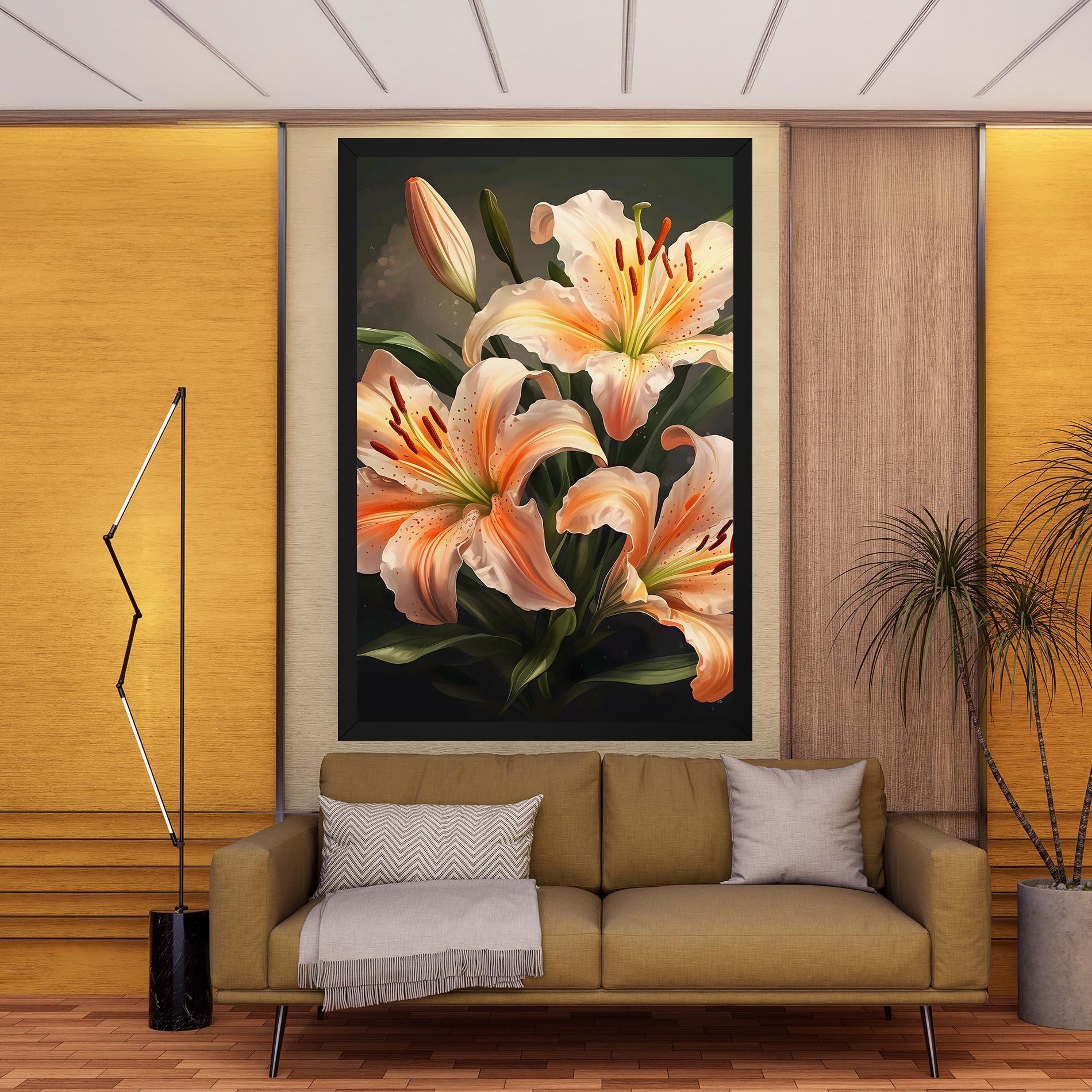 Картина на платно Light Orange Lily mockup 9