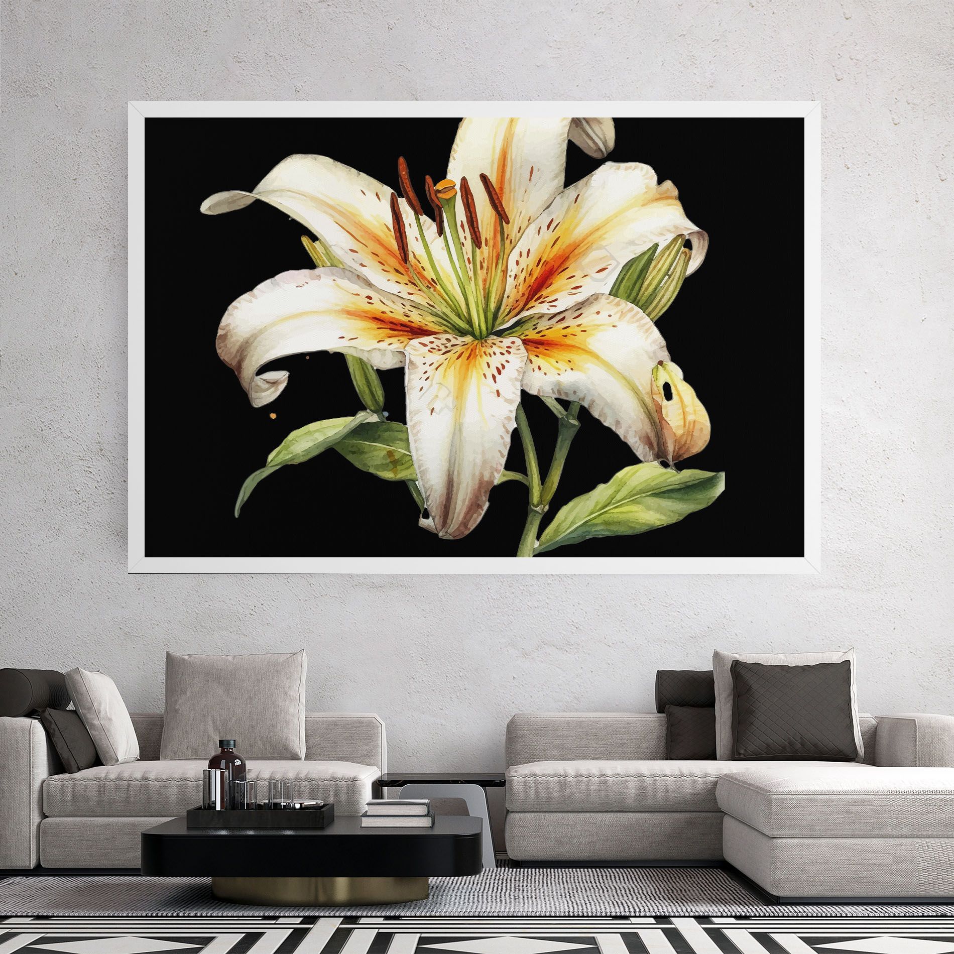Beautiful White Lily mockup 2