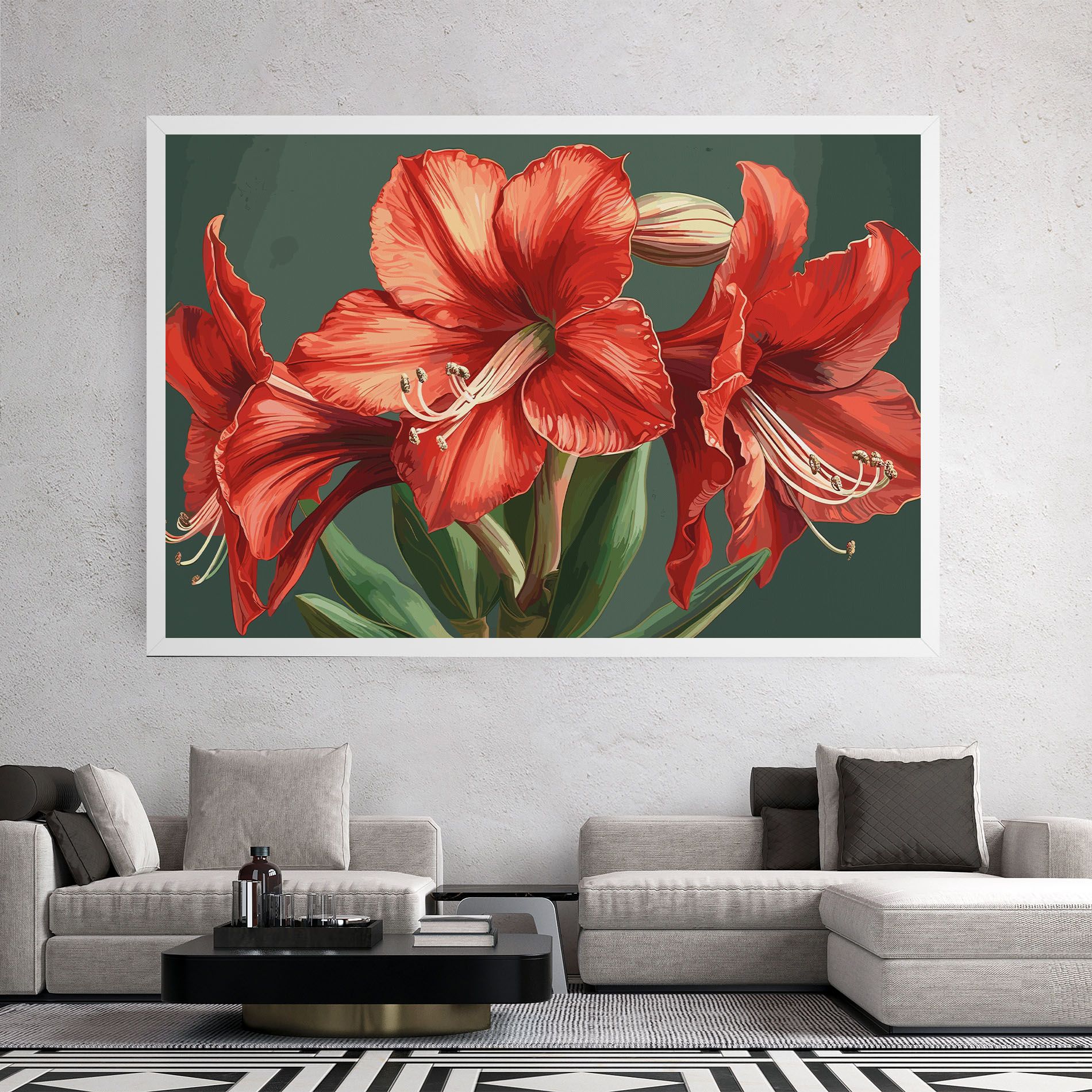 Lily Orange Art mockup 2
