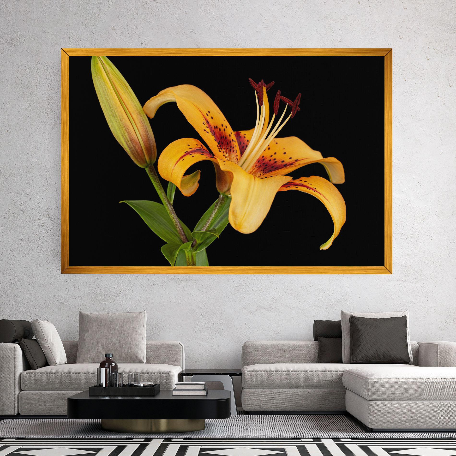 Картина на платно Beautiful Yellow Lily mockup 2