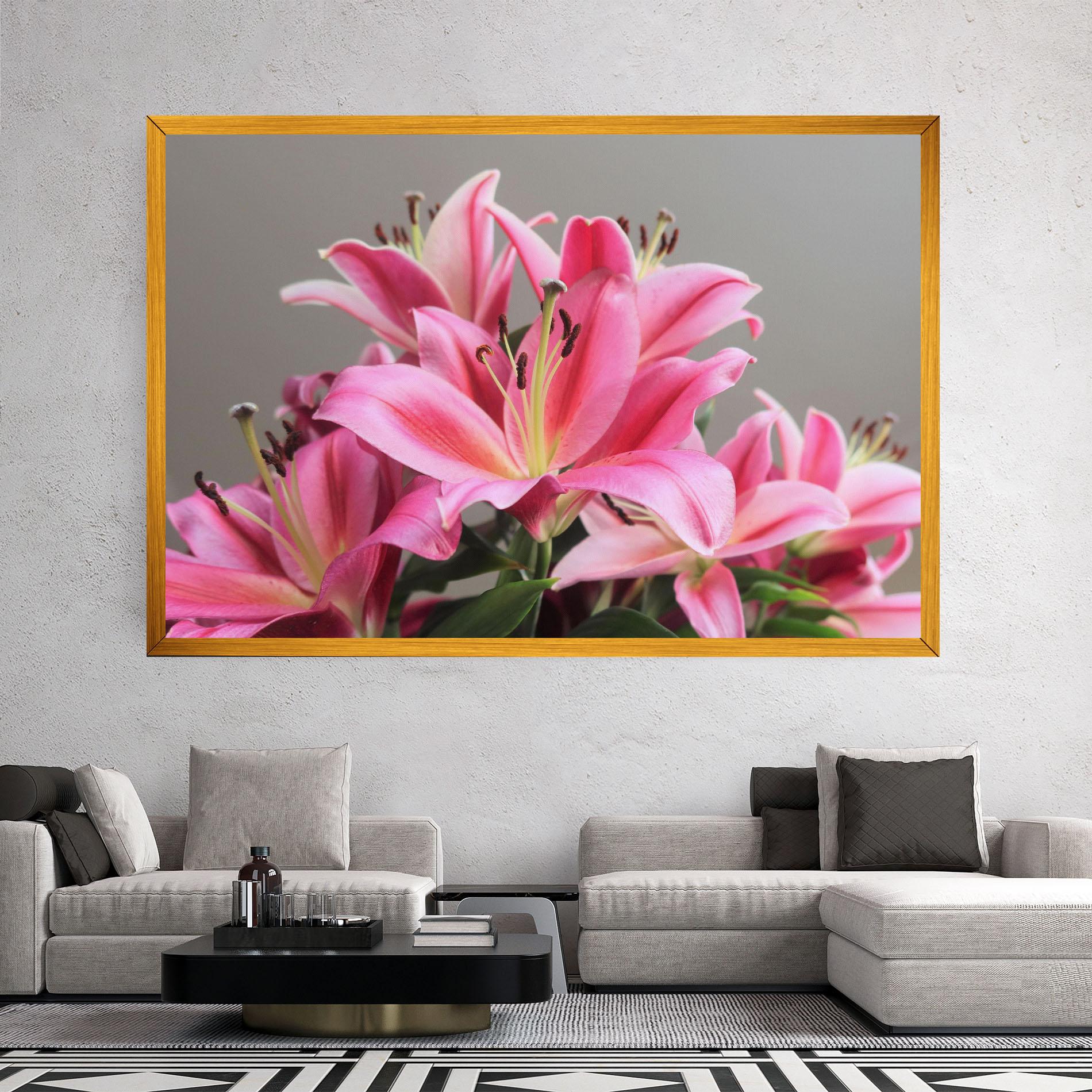 Картина на платно Light Pink Lily View mockup 2