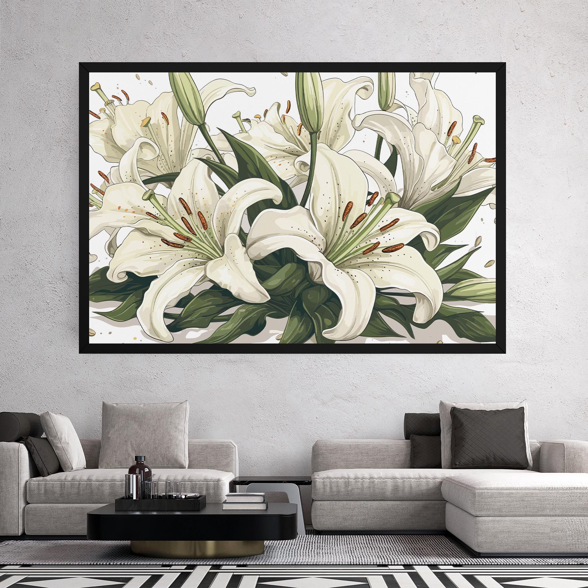 Grey White Lily mockup 2