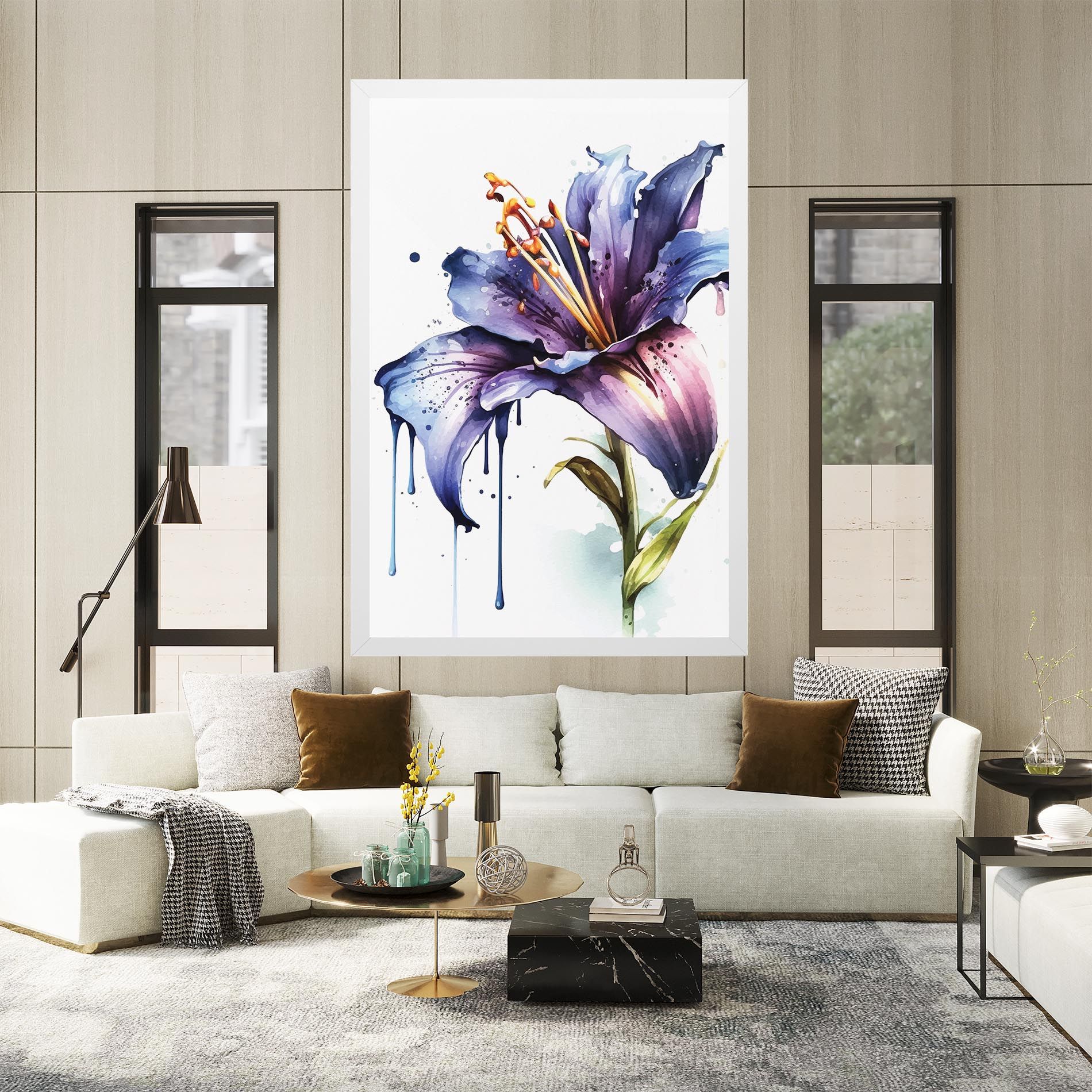 Purple Orange Lily mockup 2