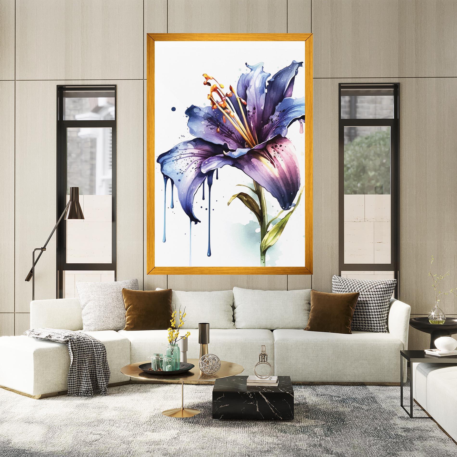 Картина на платно Purple Orange Lily mockup 2