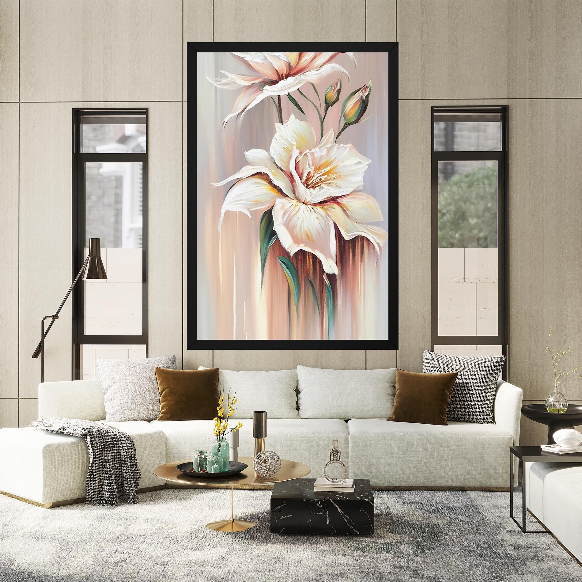 Abstract Lily Painting mockup 2