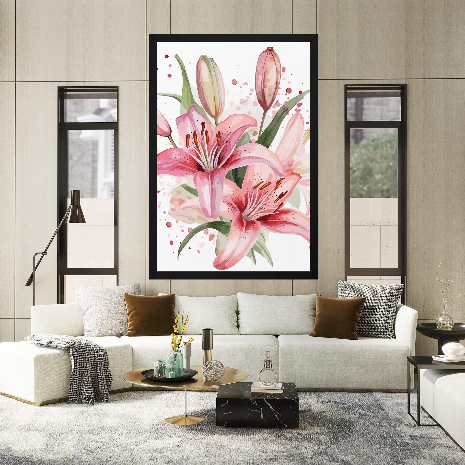 Beautiful Pink Lily mockup 2