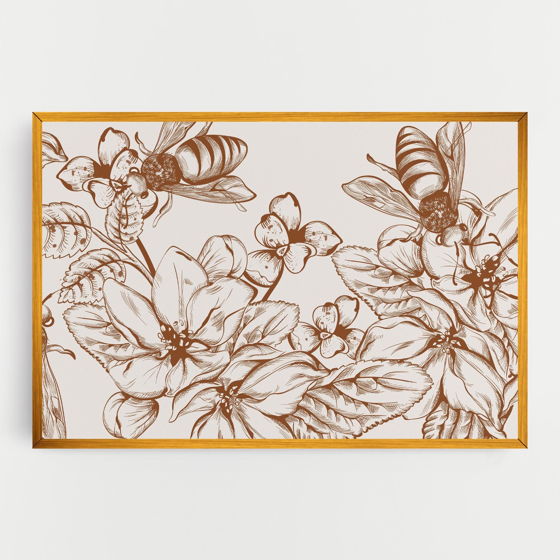 Bee Flower Line mockup 0