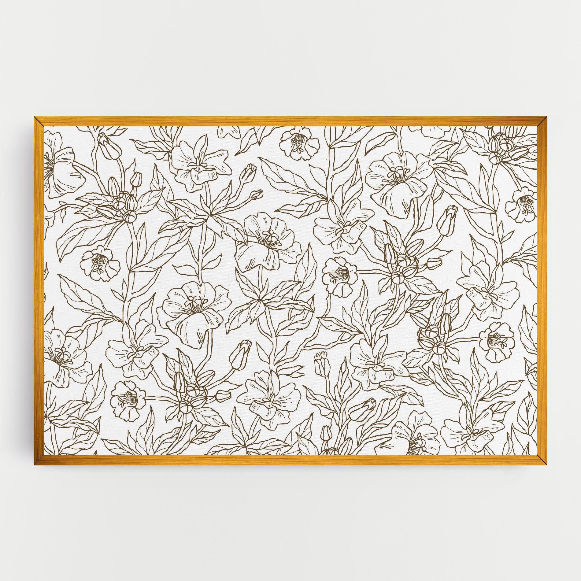 Cream Line Flowers mockup 0