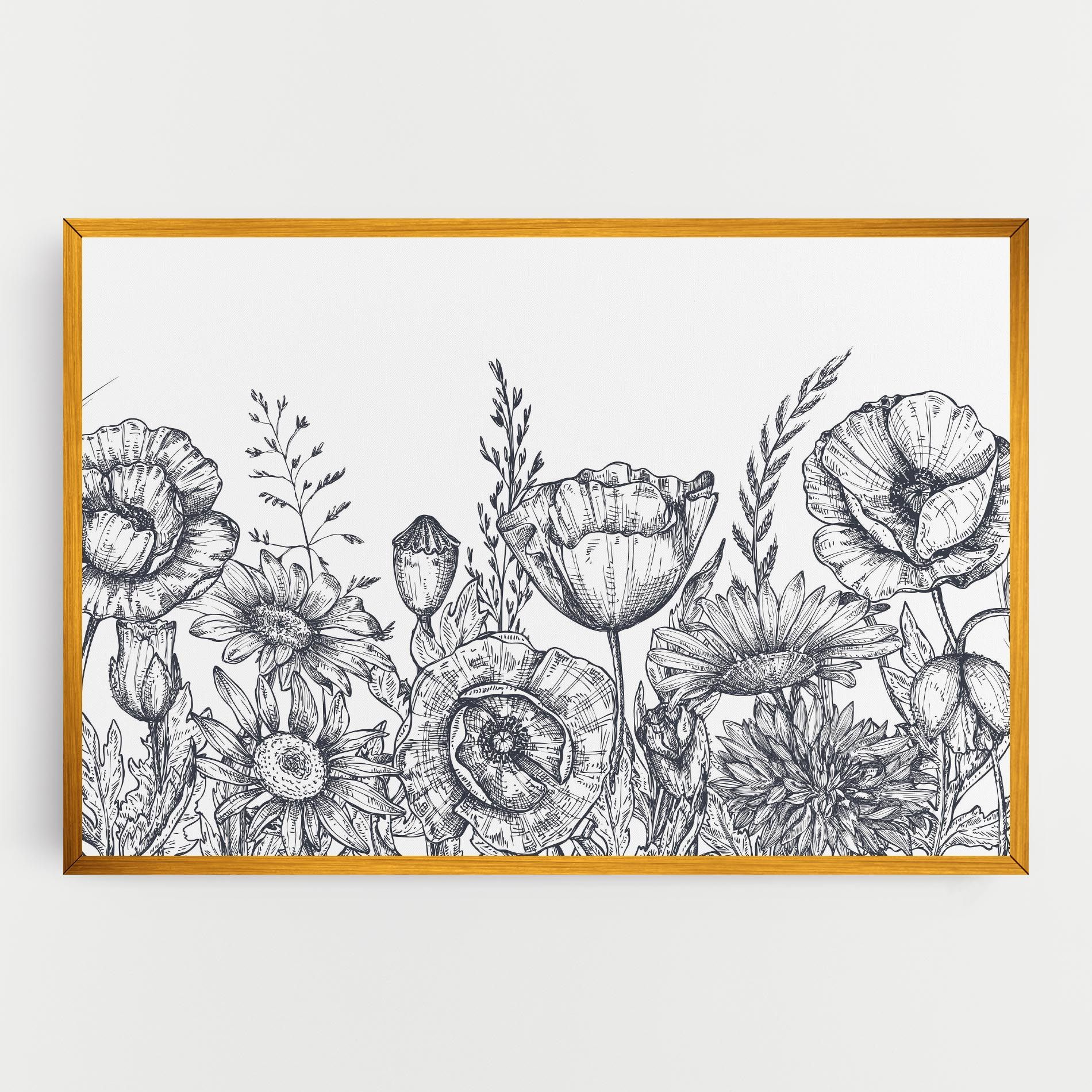 Flower Grey Line mockup 0