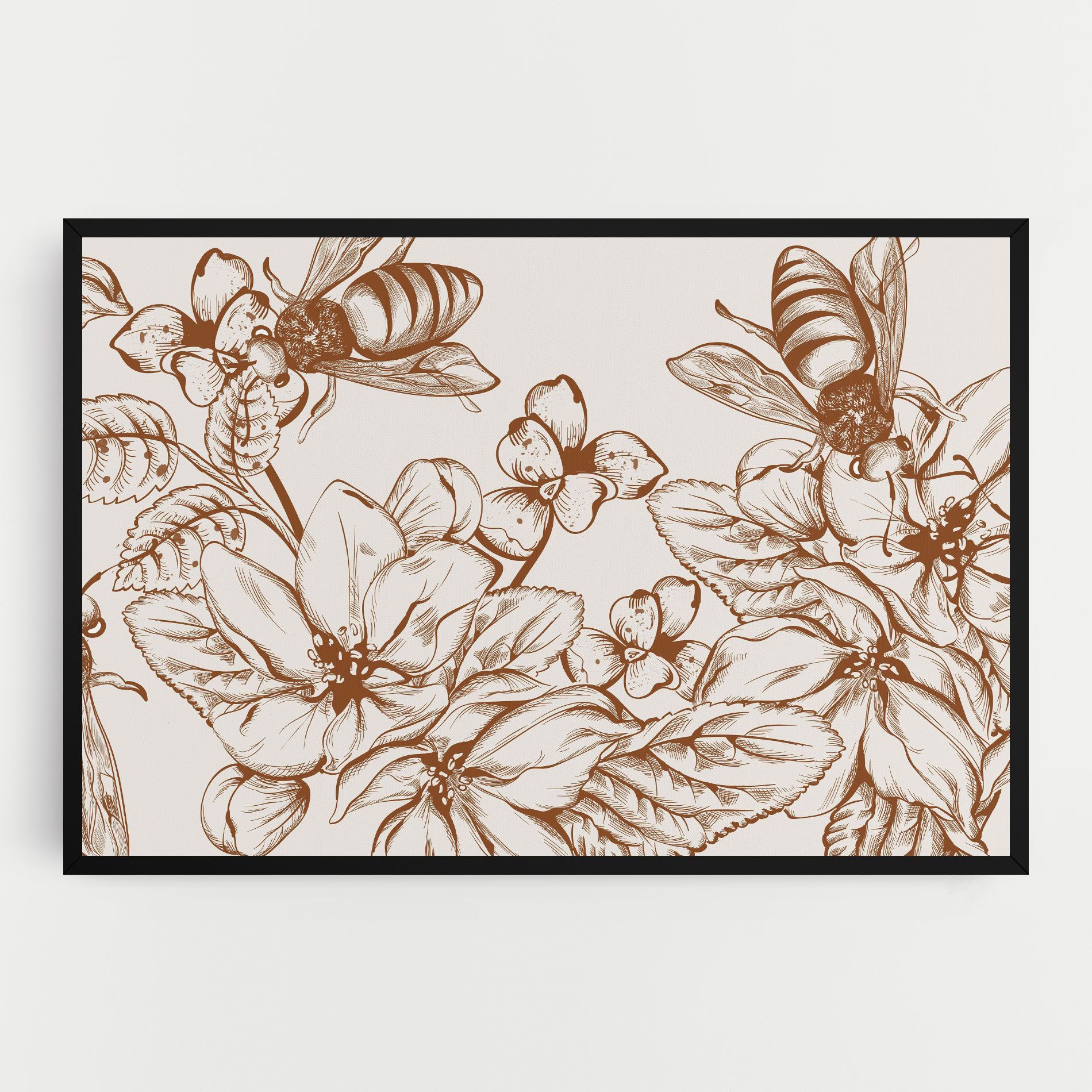 Bee Flower Line mockup 0