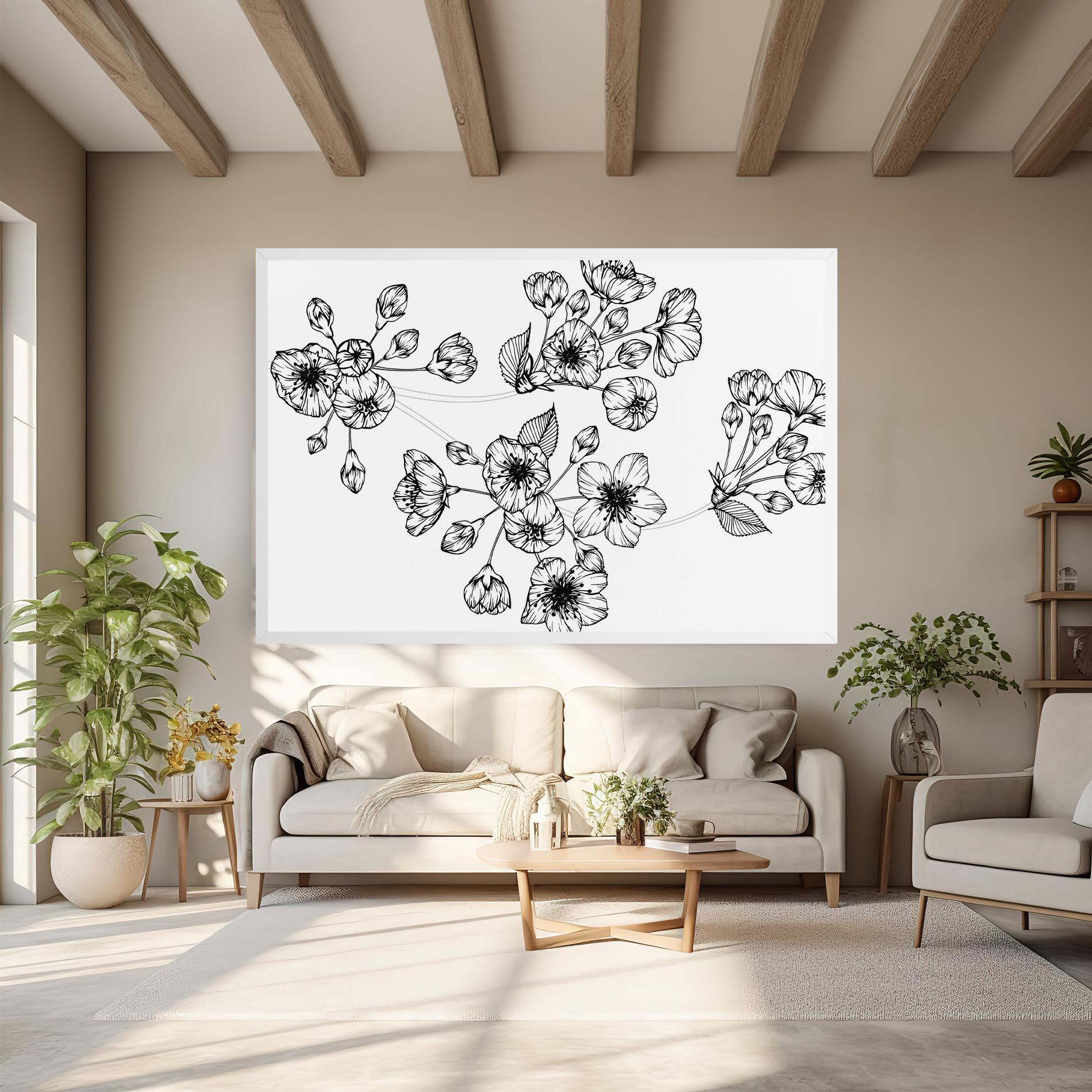 Картина на платно Sakura Line mockup 6