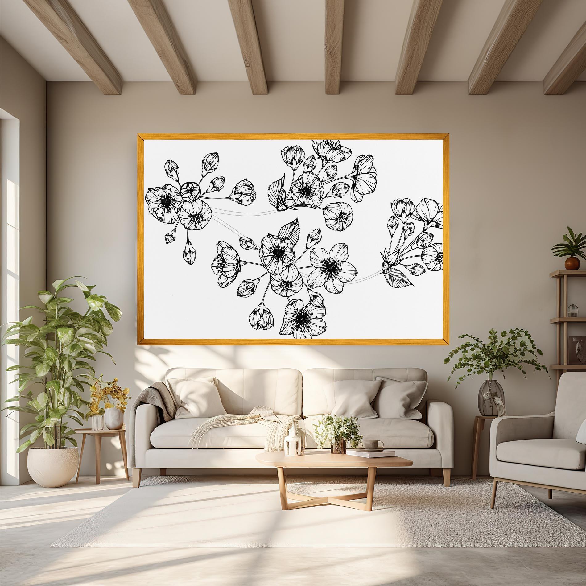 Картина на платно Sakura Line mockup 6