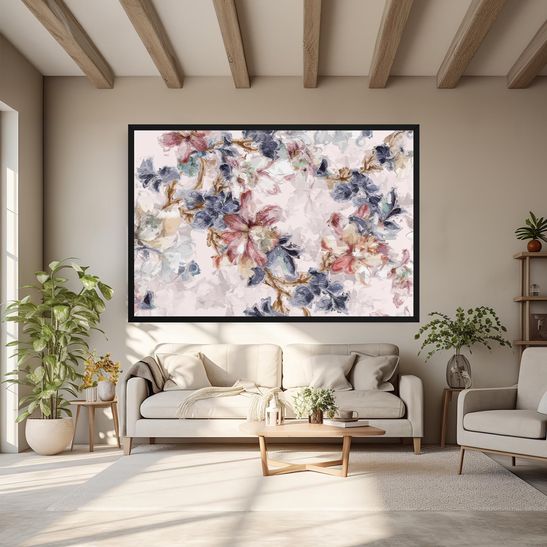 Картина на платно Painted Flowers mockup 6