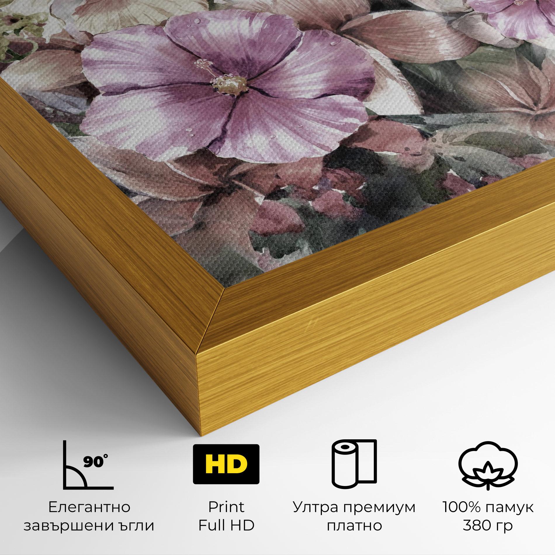 Картина на платно Contrastul De Flori mockup 4