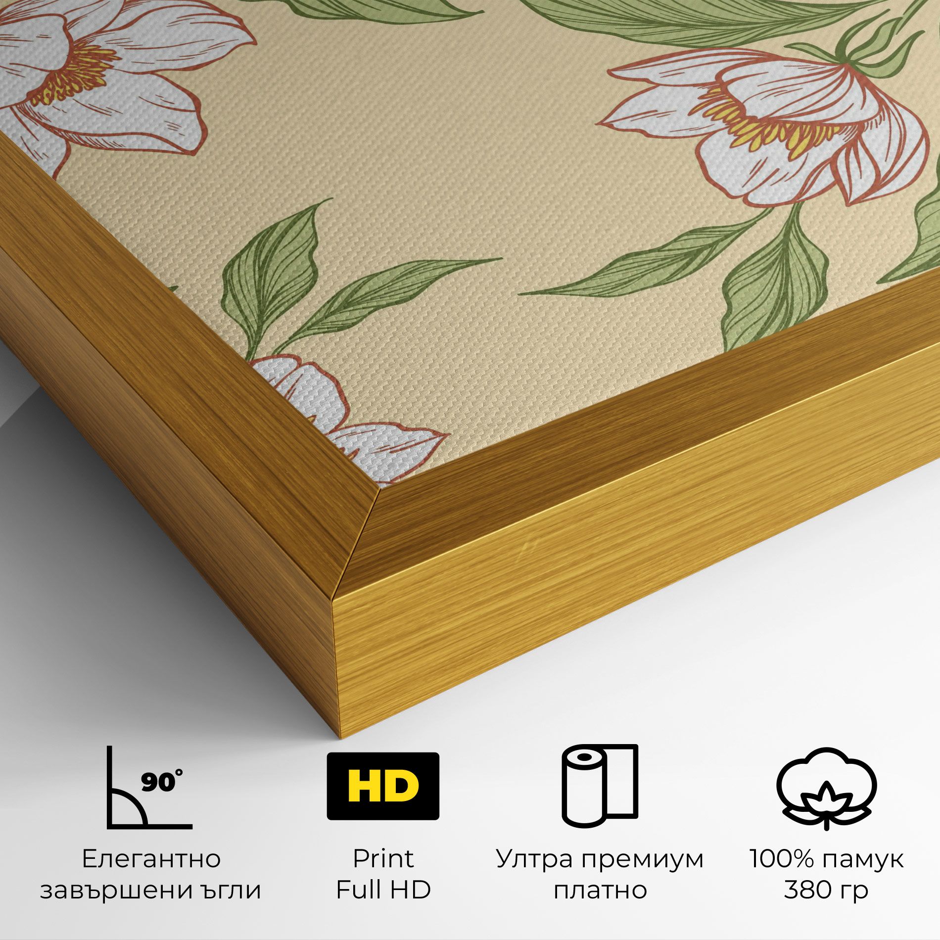 Cream Flower White mockup 4