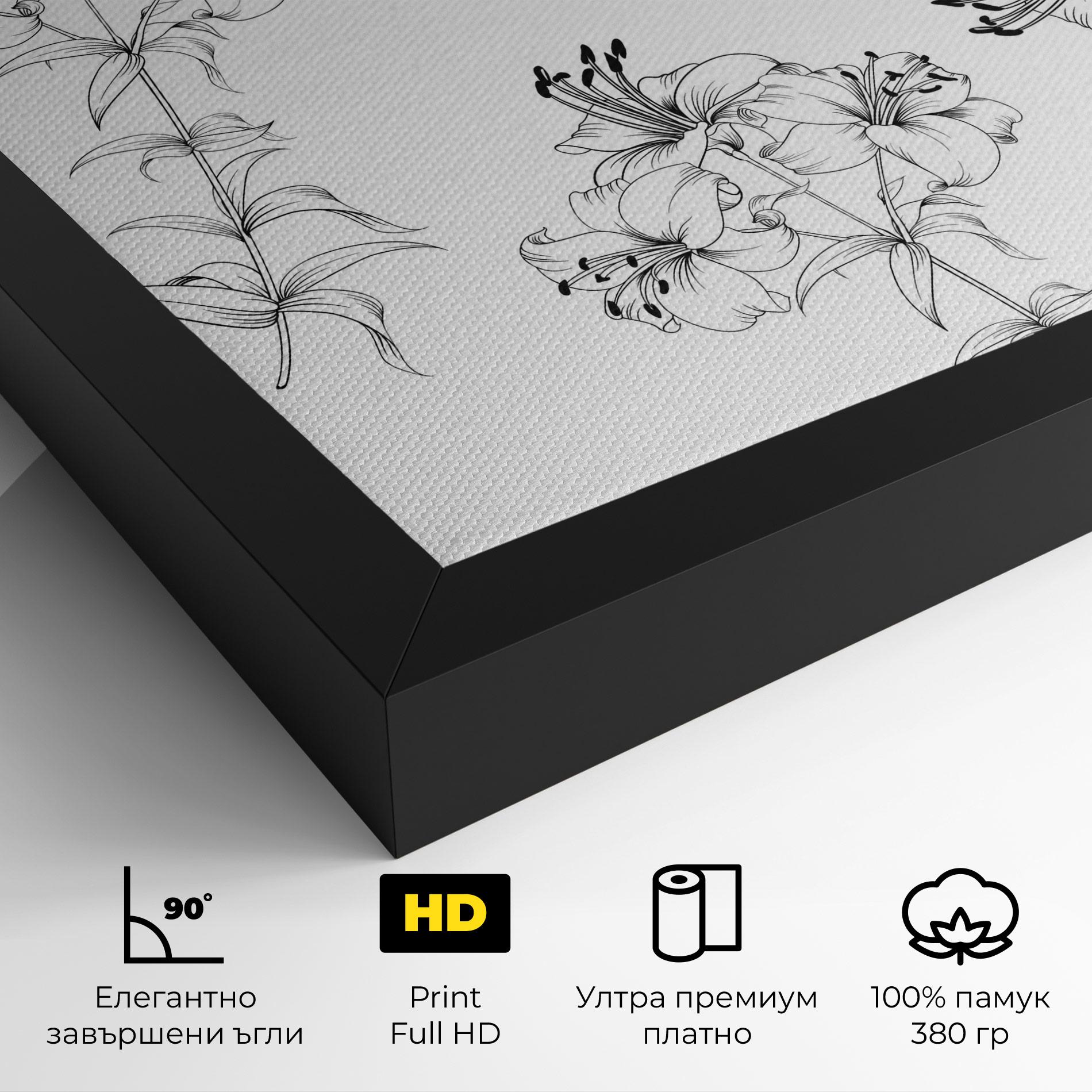 Картина на платно Flower Pattern mockup 4