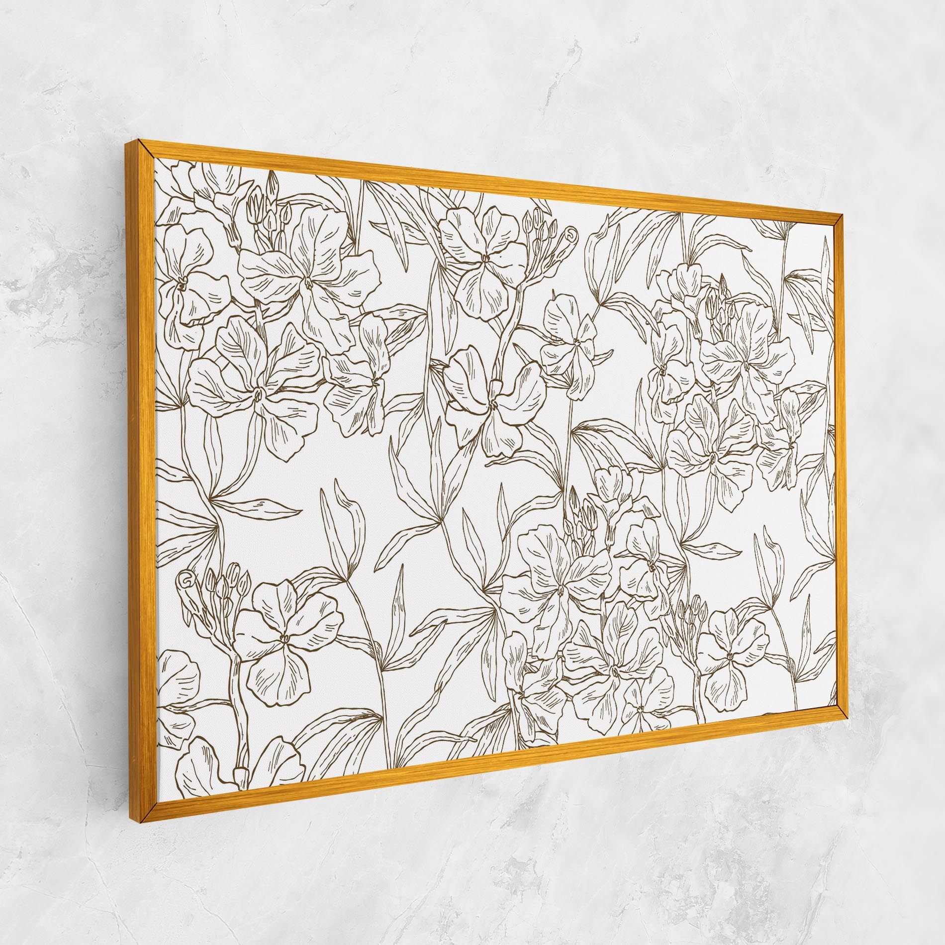 Flower Brown Line mockup 1