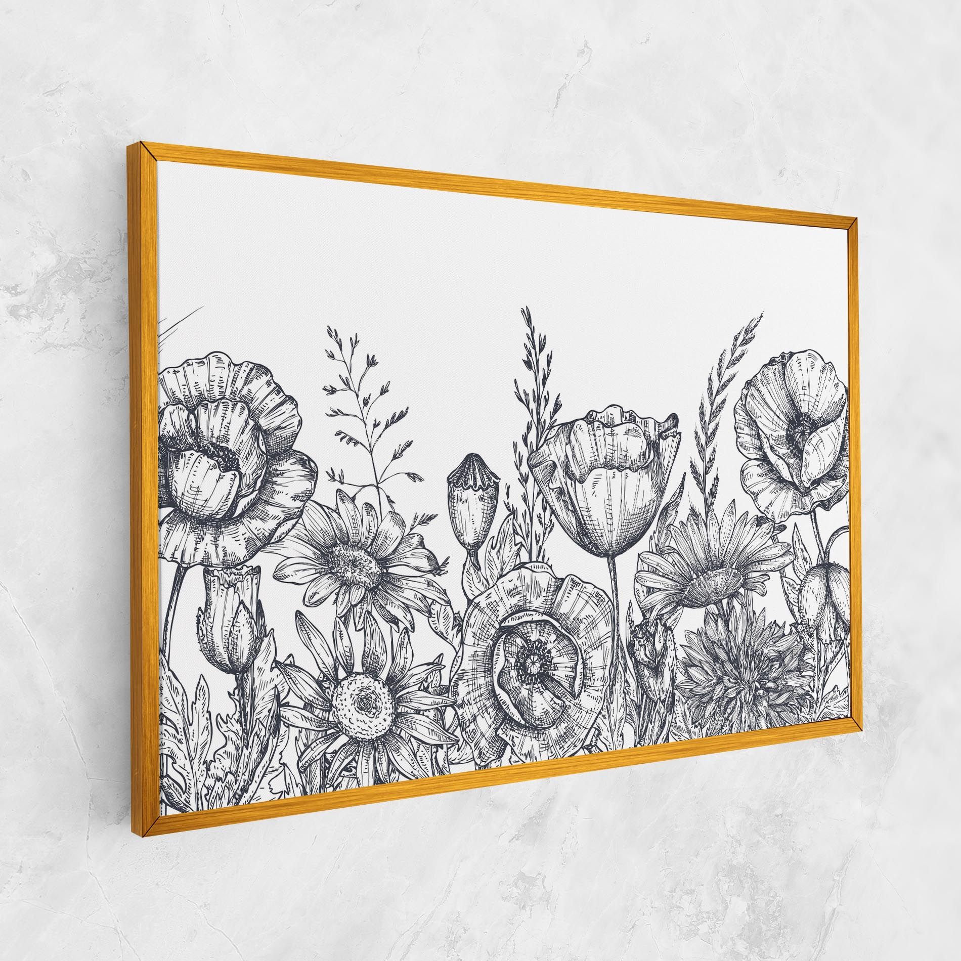 Flower Grey Line mockup 1