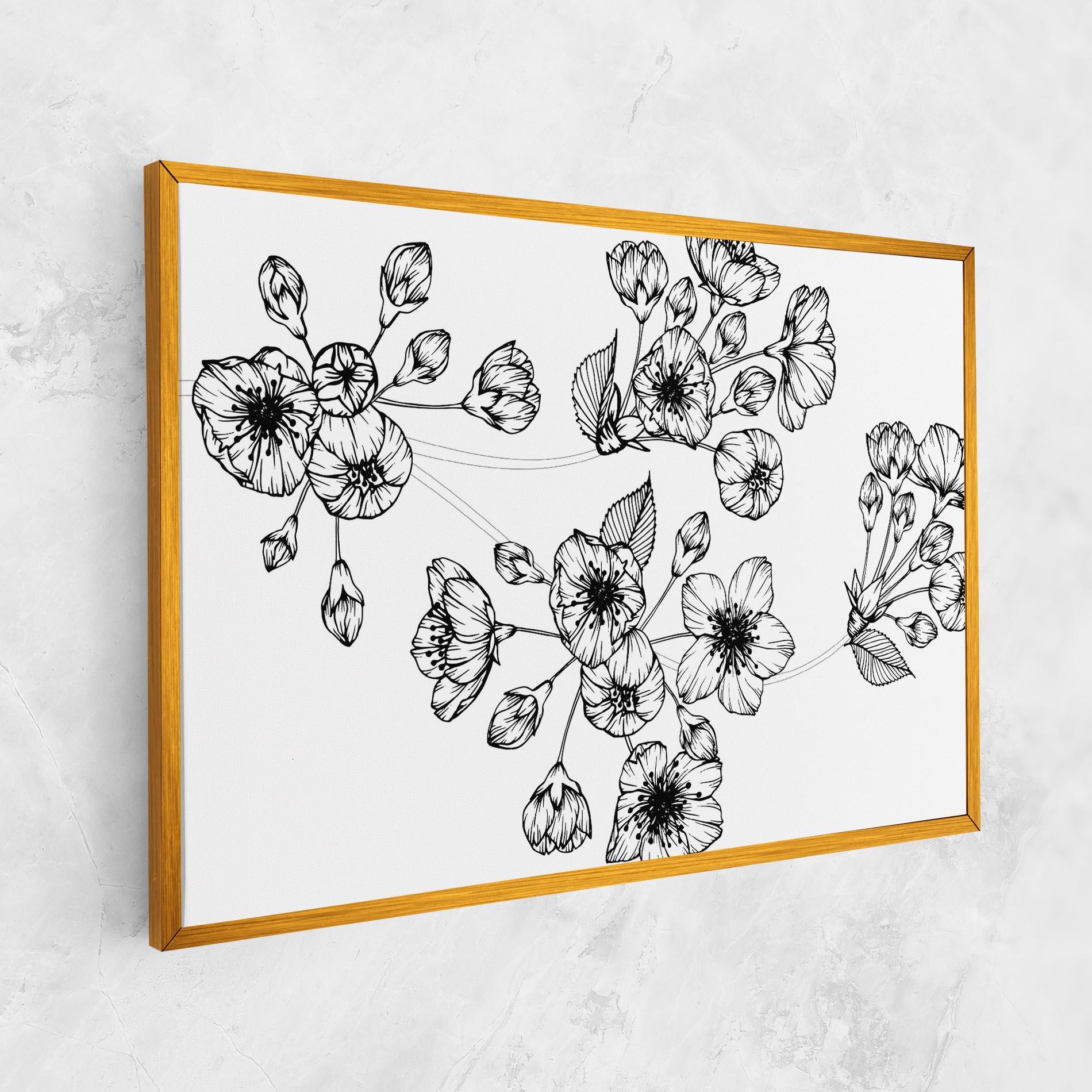 Картина на платно Sakura Line mockup 1