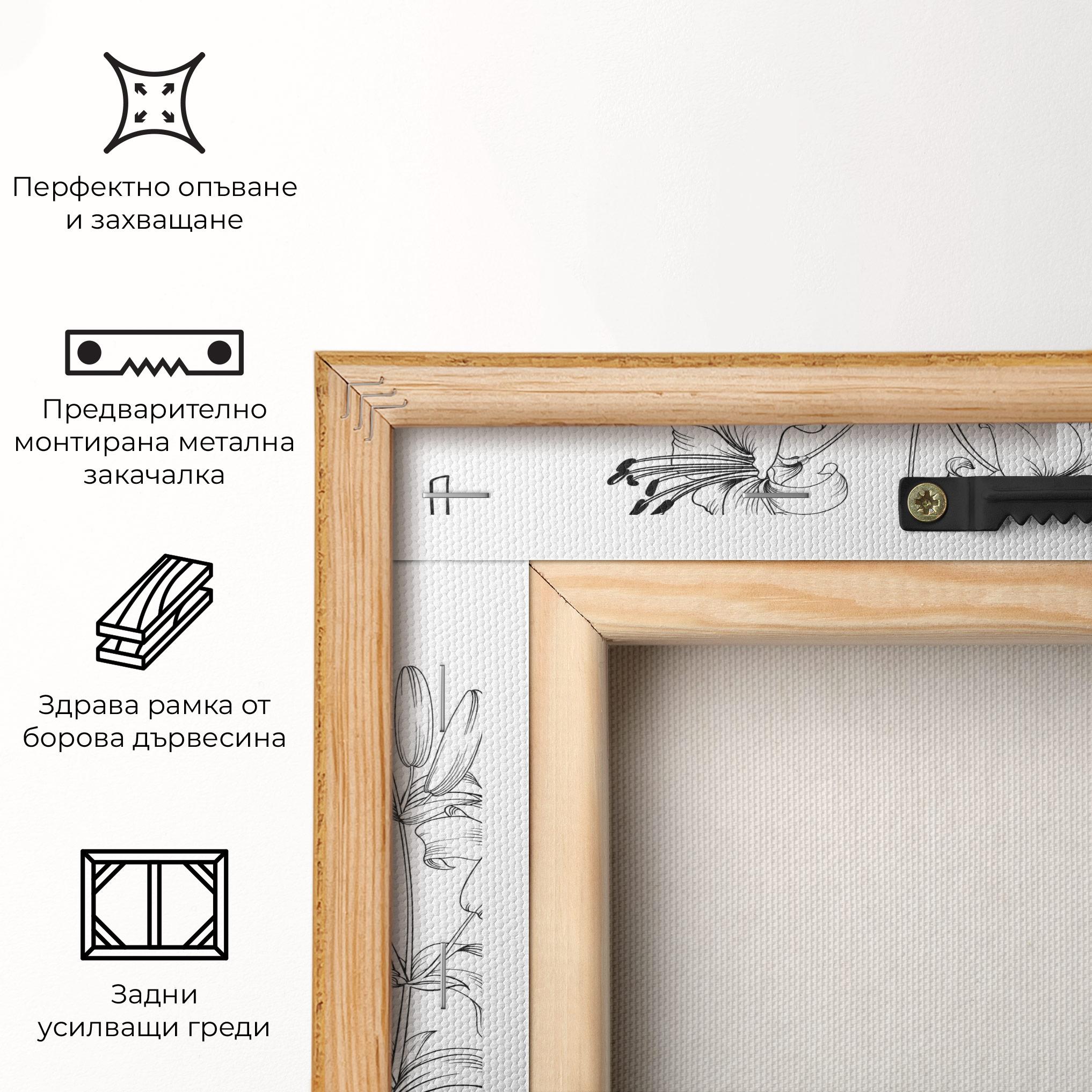 Картина на платно Flower Pattern mockup 5