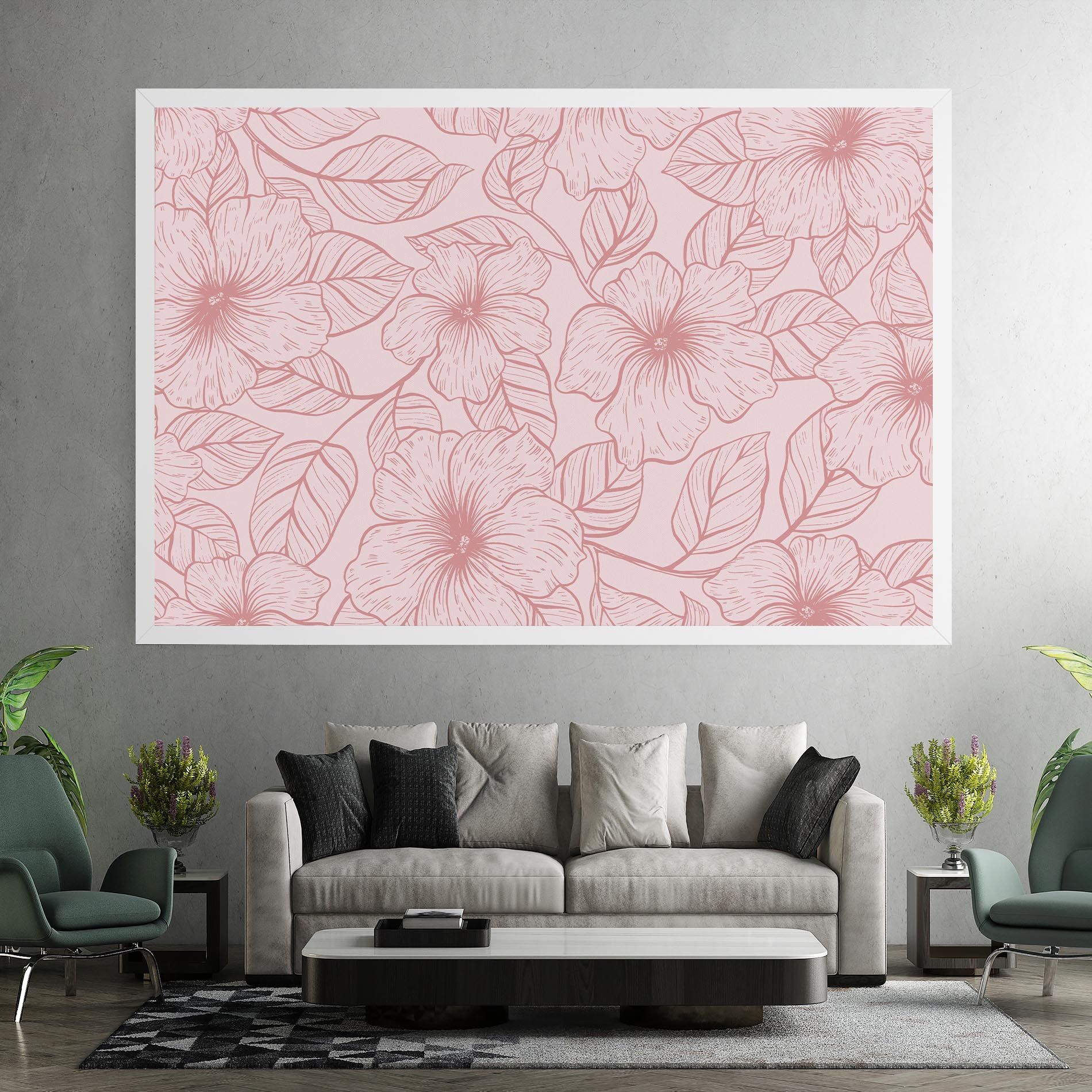 Pink Line Flower mockup 7