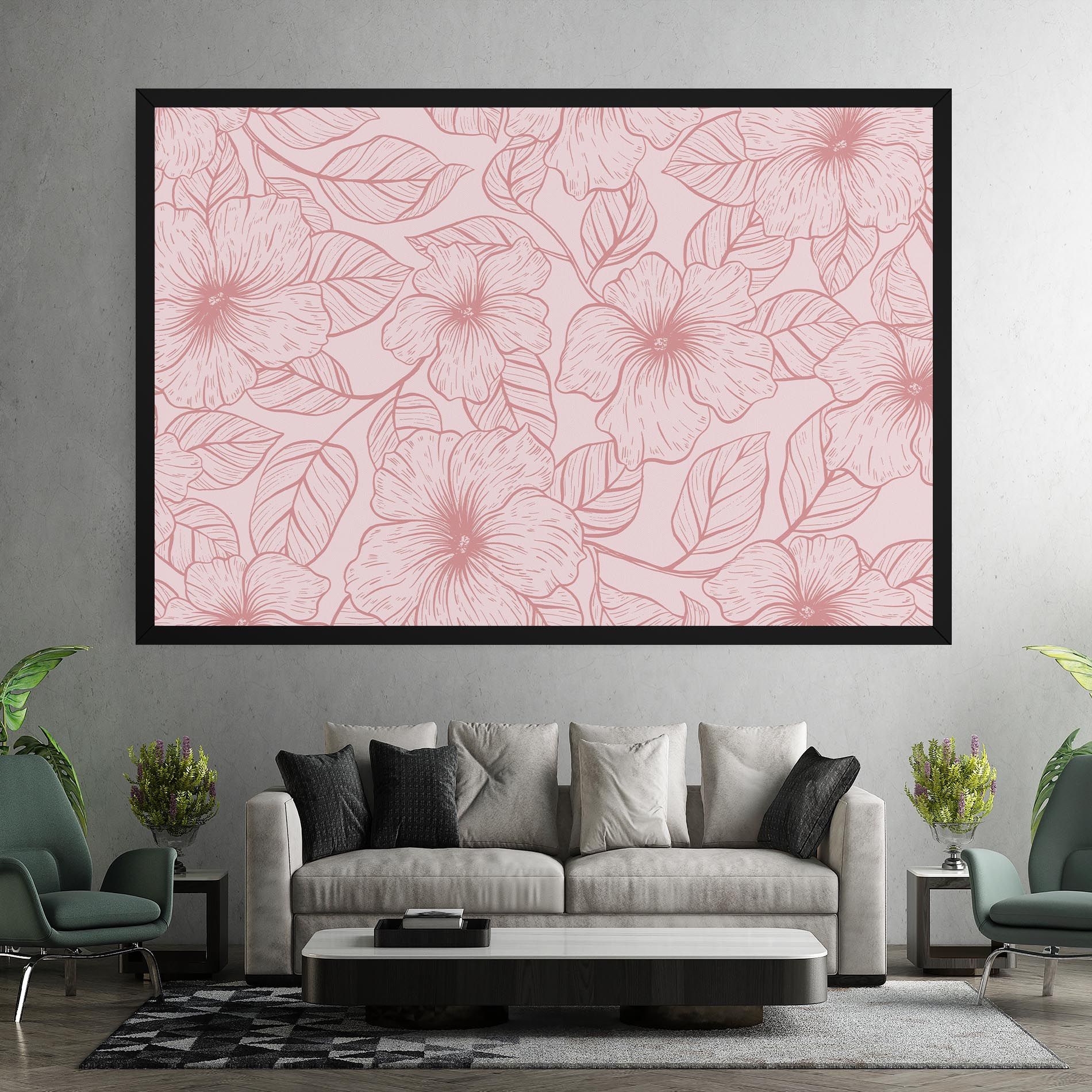 Pink Line Flower mockup 7