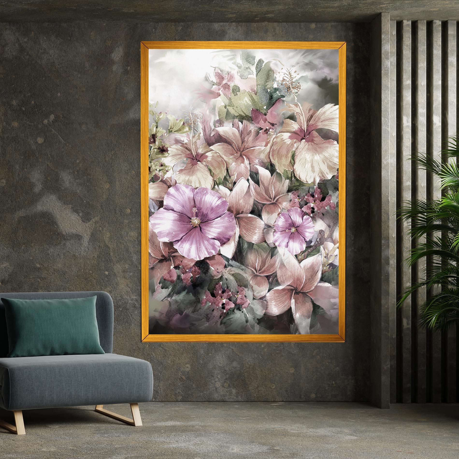 Картина на платно Contrastul De Flori mockup 7