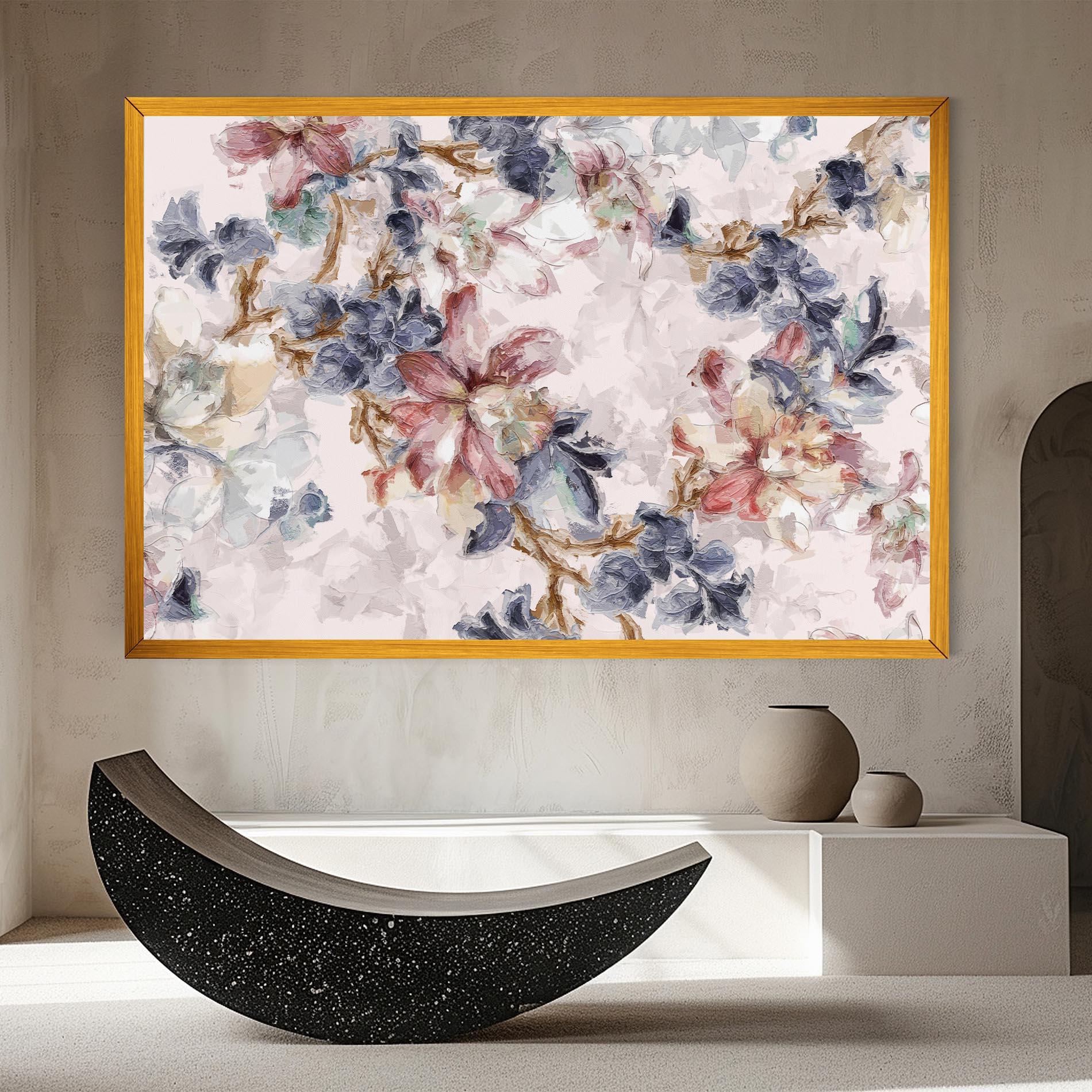 Картина на платно Painted Flowers mockup 8