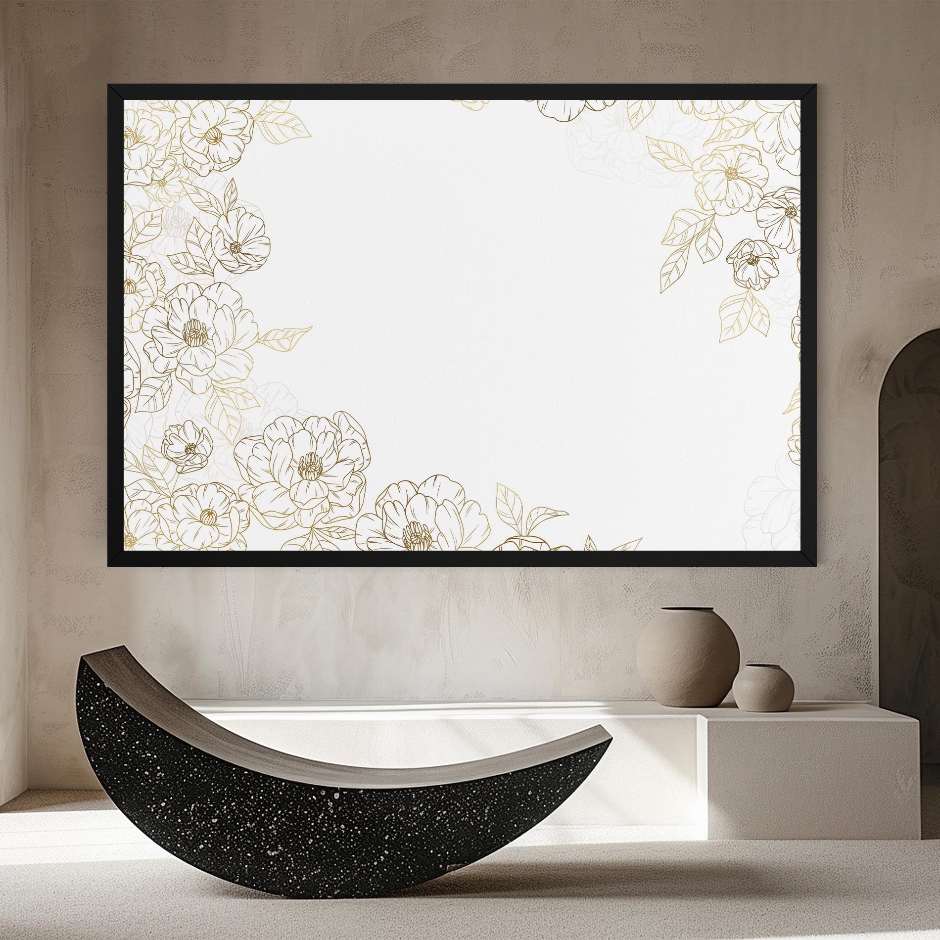 Flower Gold Line mockup 8