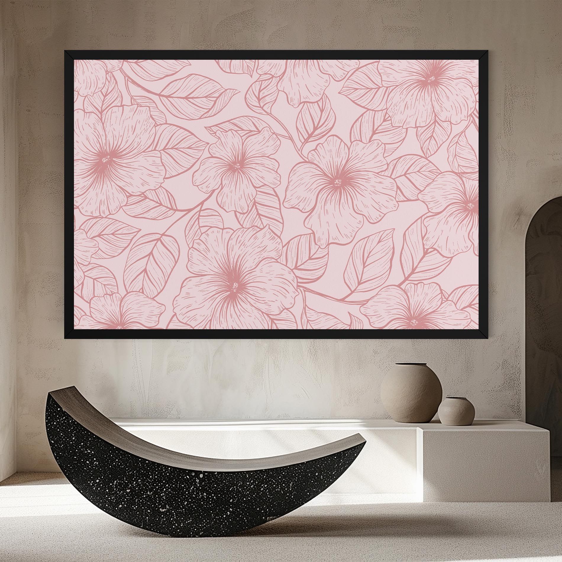 Pink Line Flower mockup 8