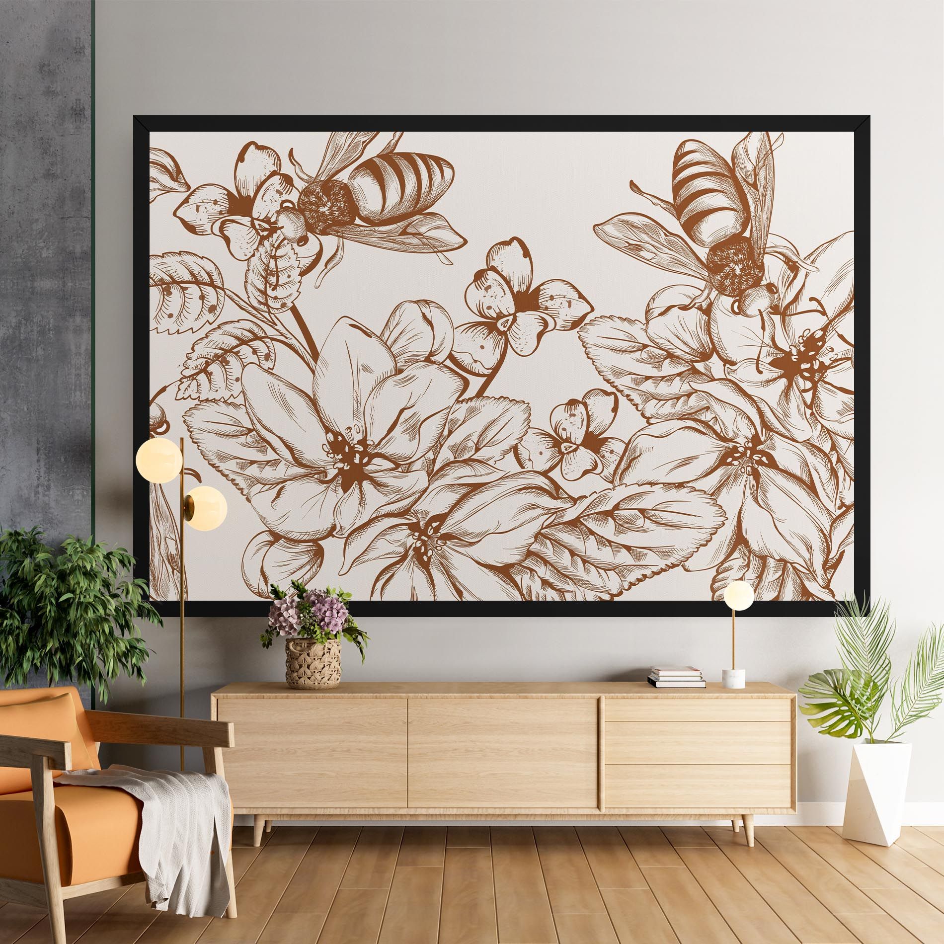 Bee Flower Line mockup 9