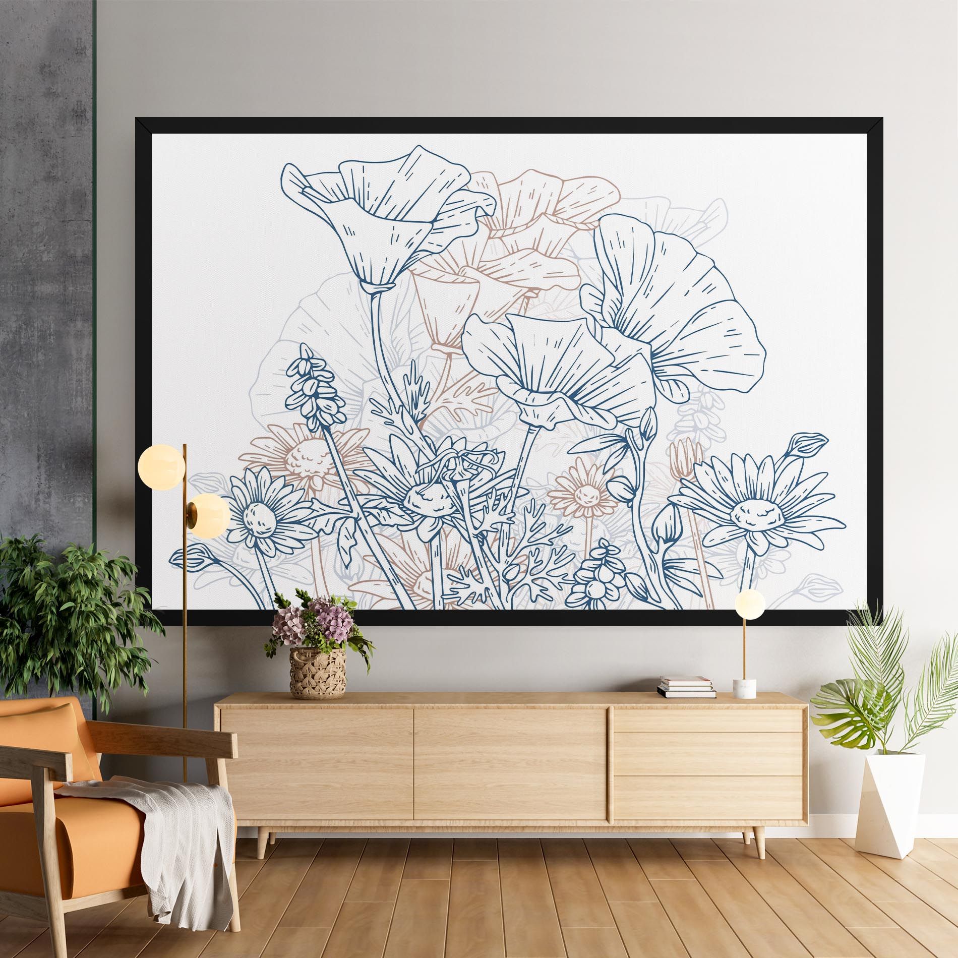 Cream Blue Line mockup 9