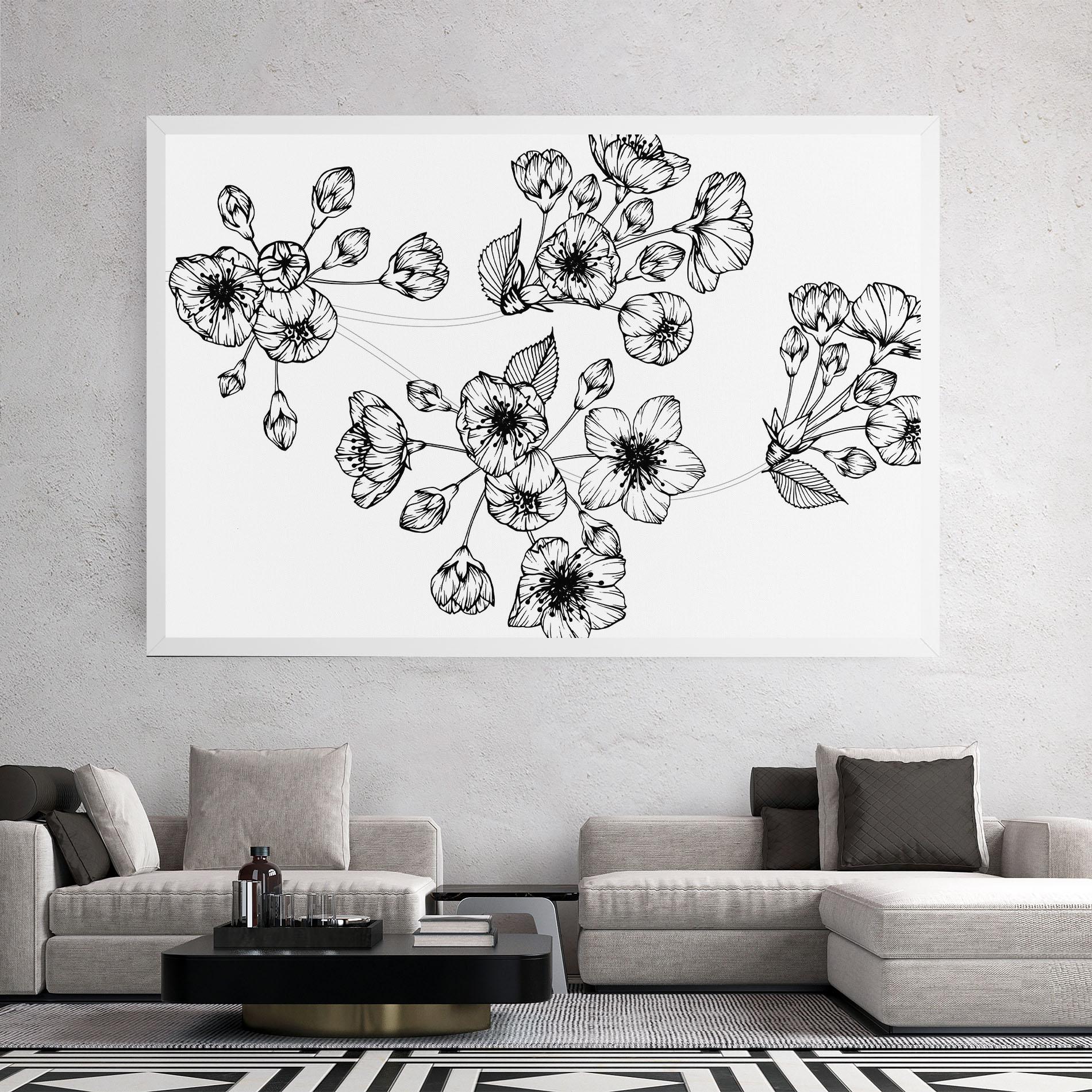 Картина на платно Sakura Line mockup 2