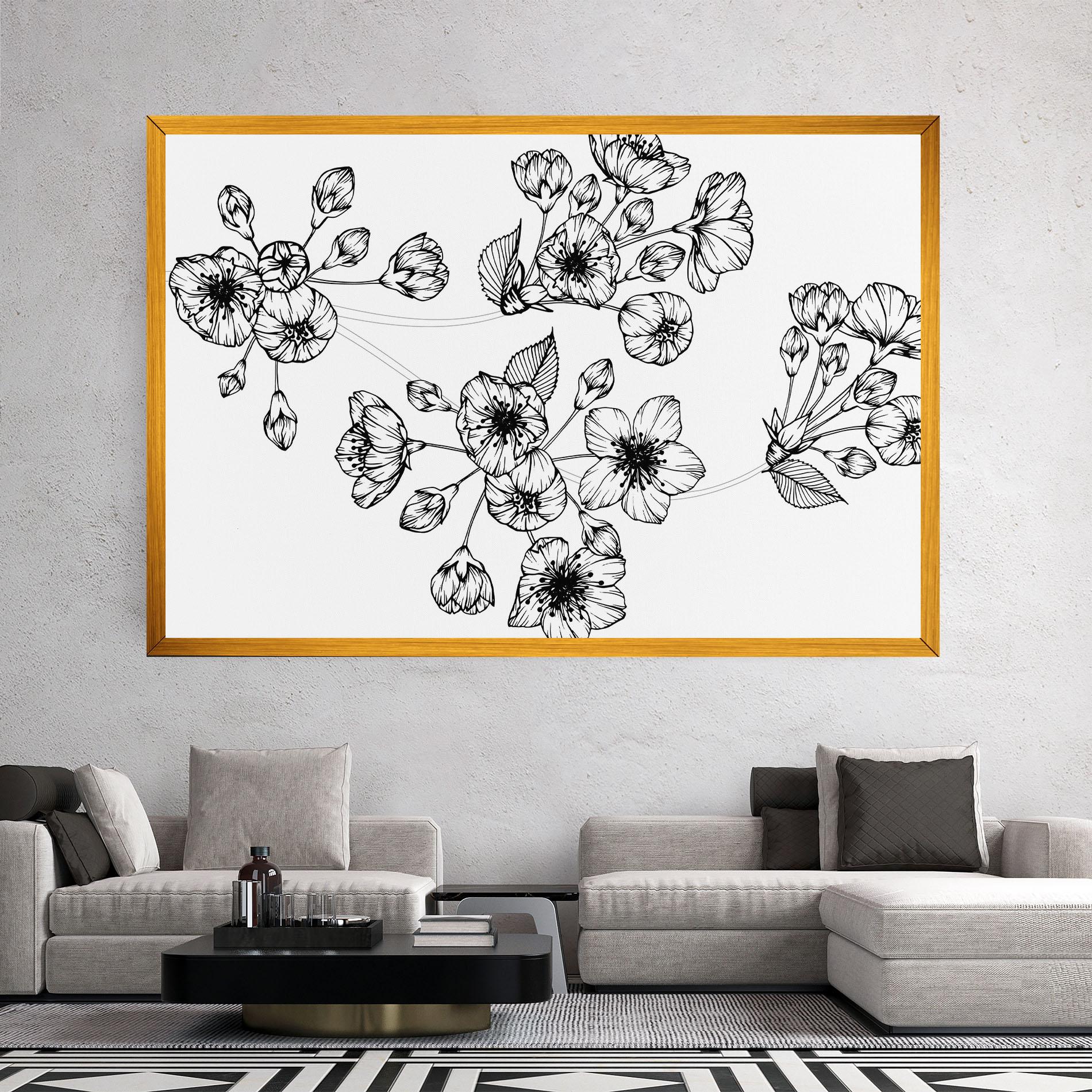 Картина на платно Sakura Line mockup 2