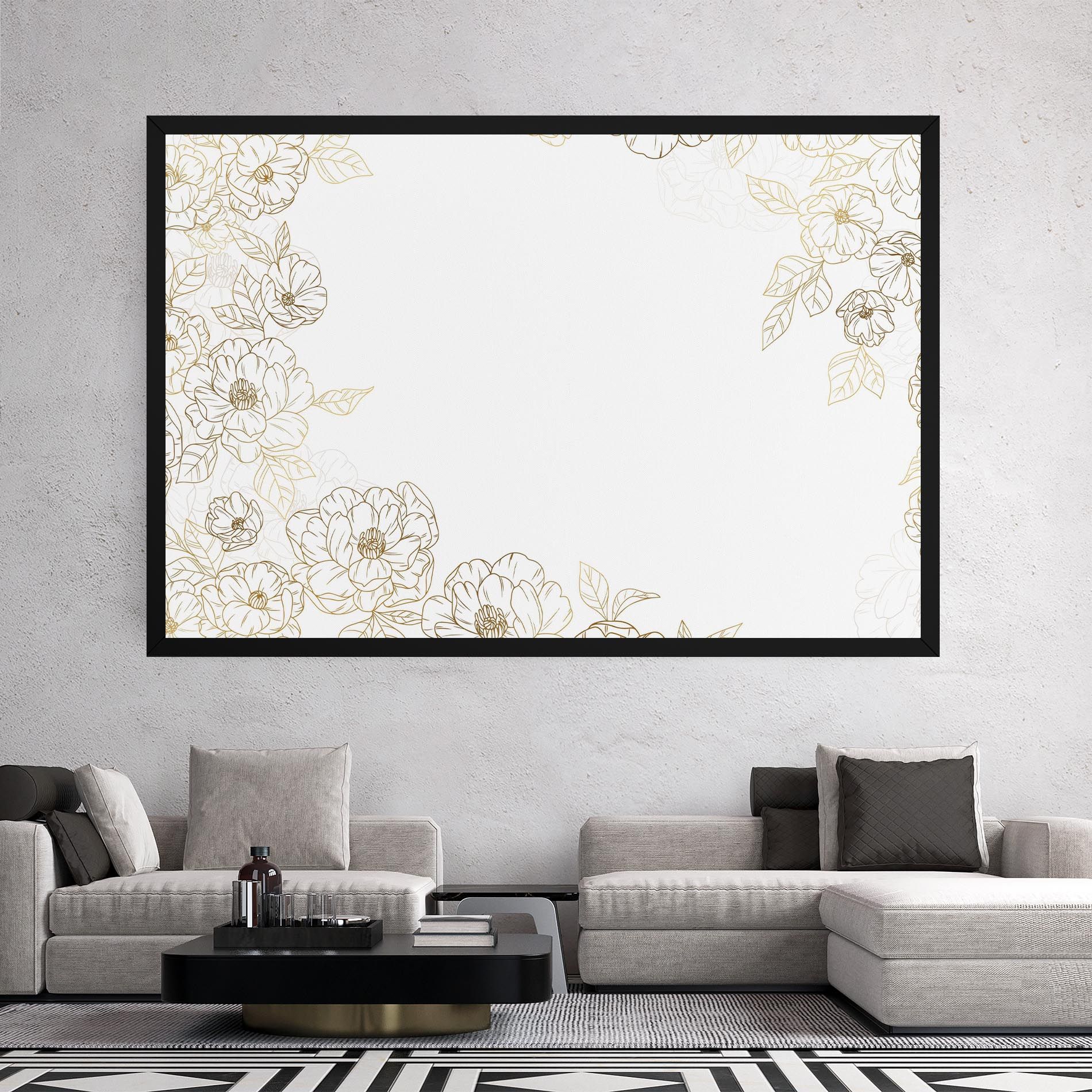 Flower Gold Line mockup 2
