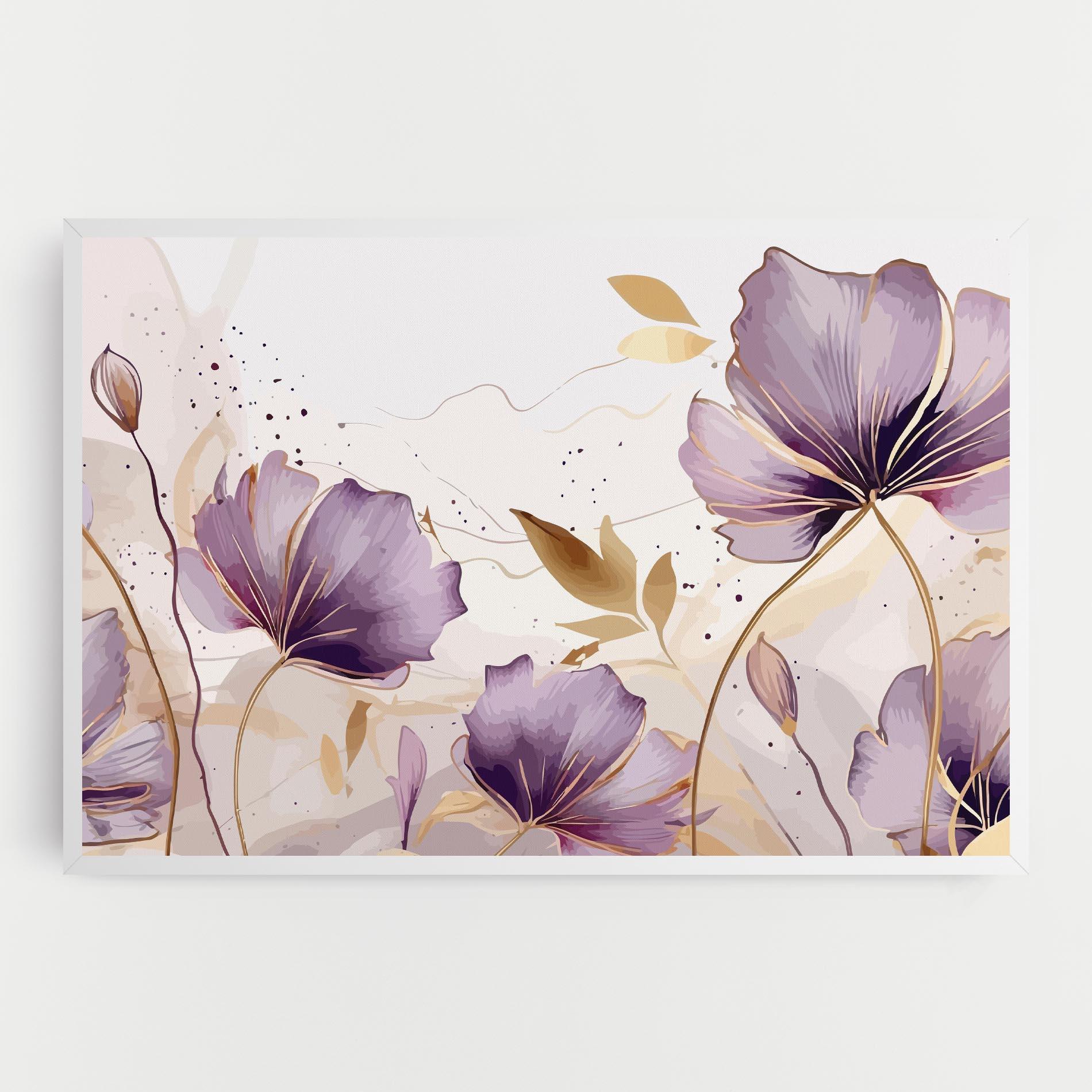 Картина на платно Purple Gold Exotic mockup 0