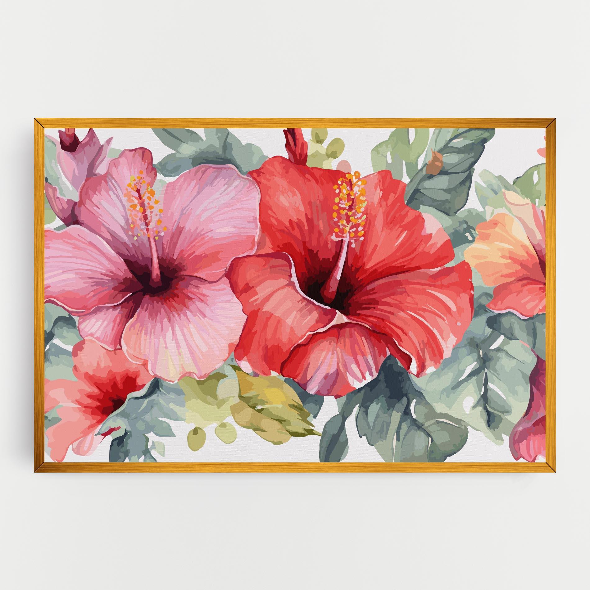 Картина на платно Pink Red Exotic mockup 0