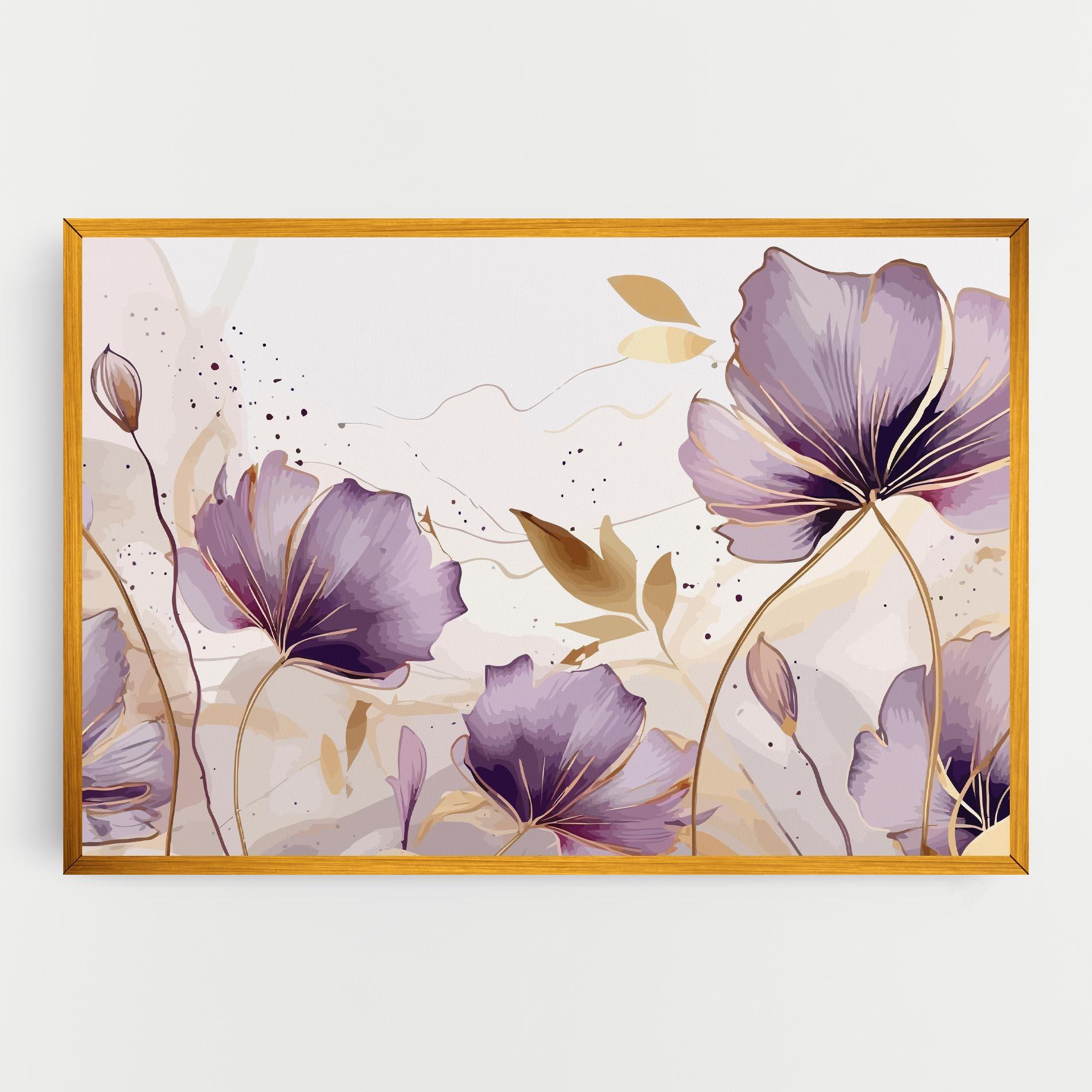 Картина на платно Purple Gold Exotic mockup 0