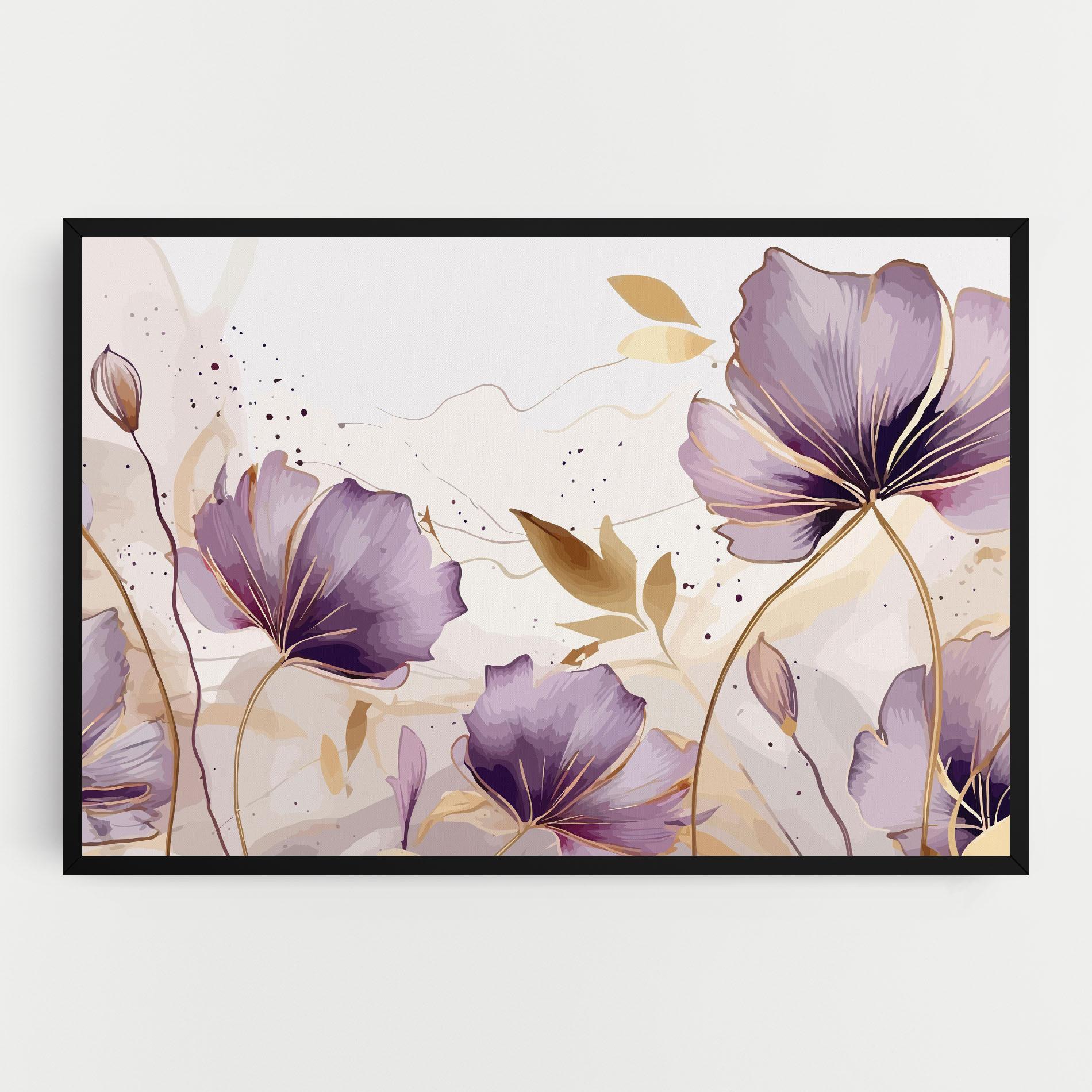 Картина на платно Purple Gold Exotic mockup 0