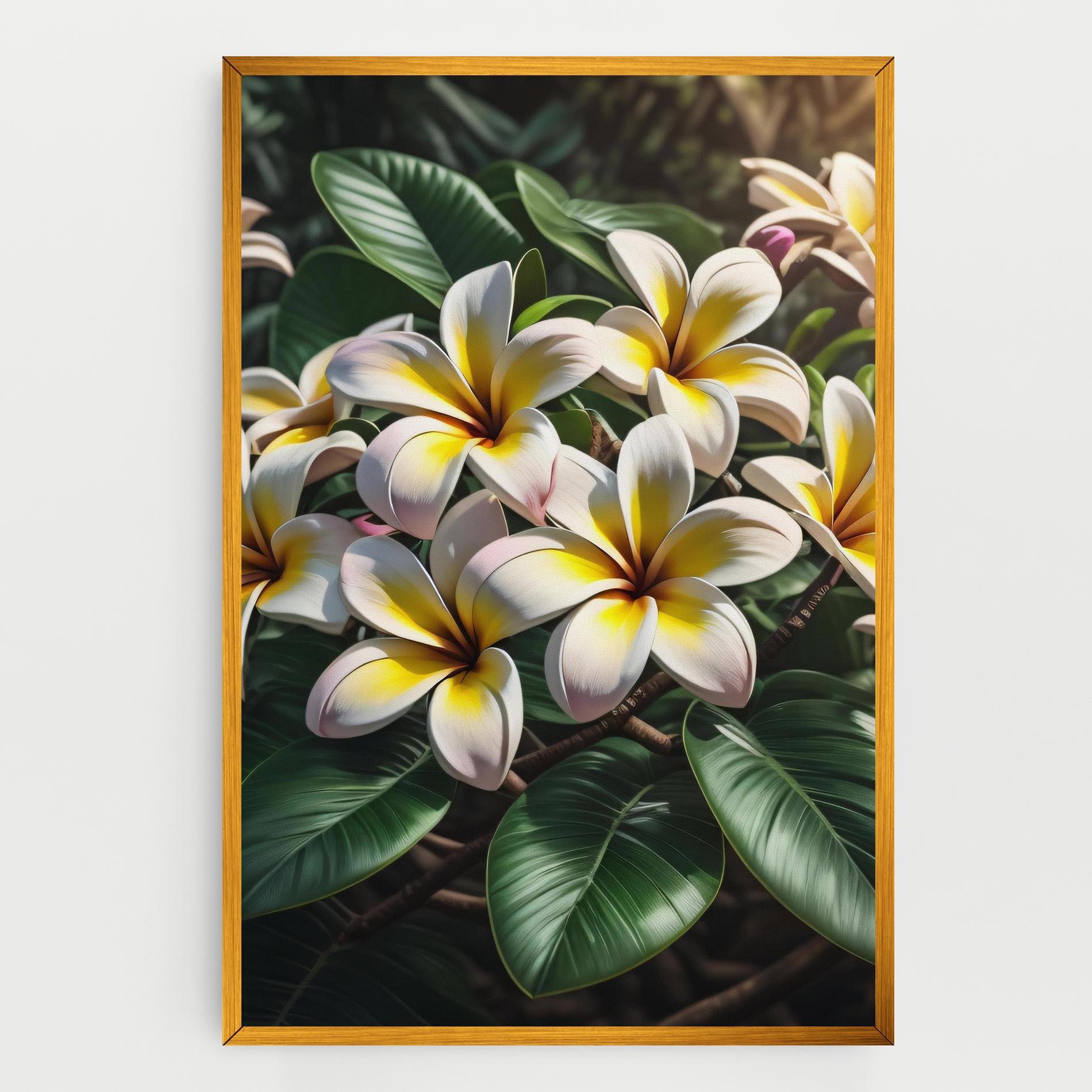 Картина на платно Exotic White Yellow mockup 0