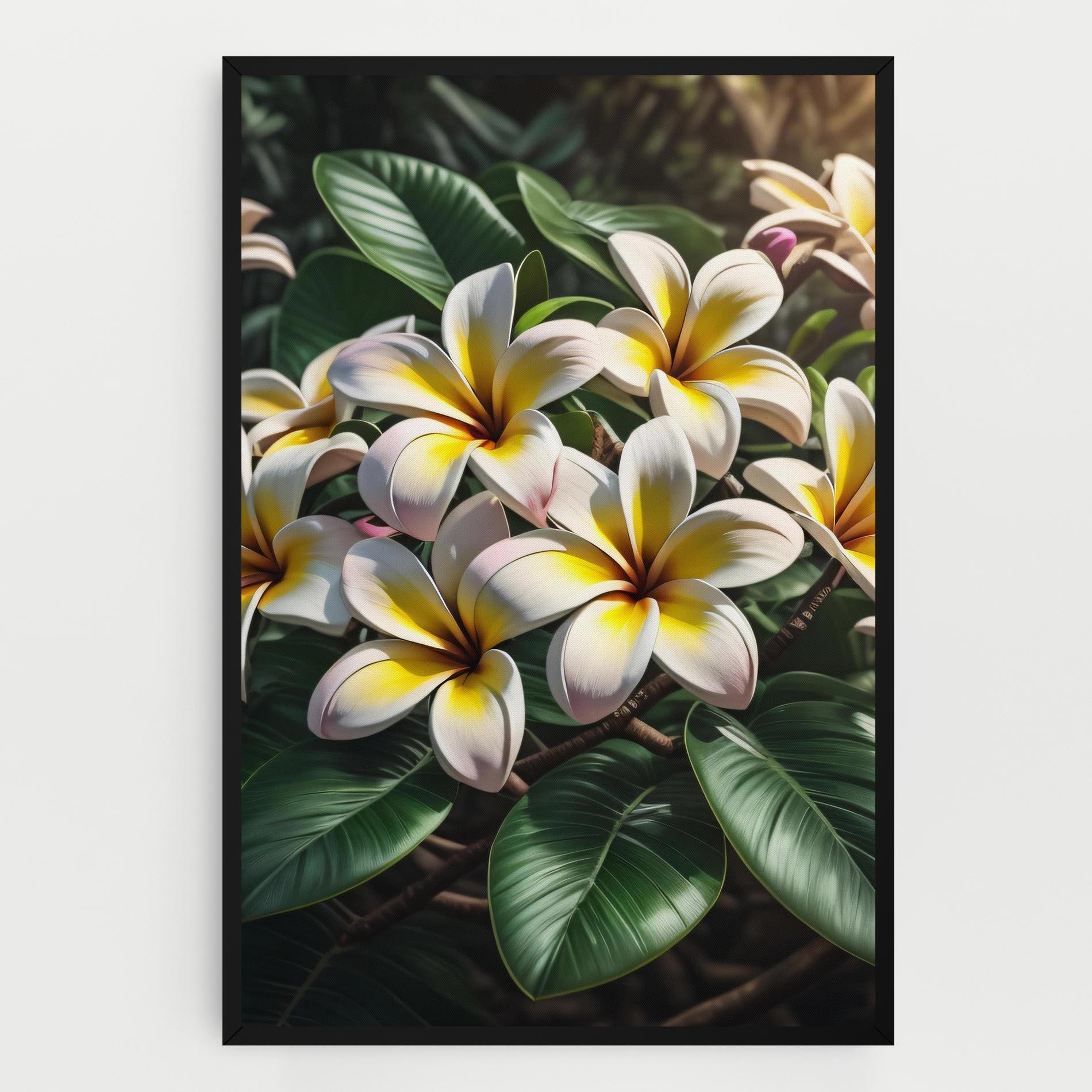 Картина на платно Exotic White Yellow mockup 0