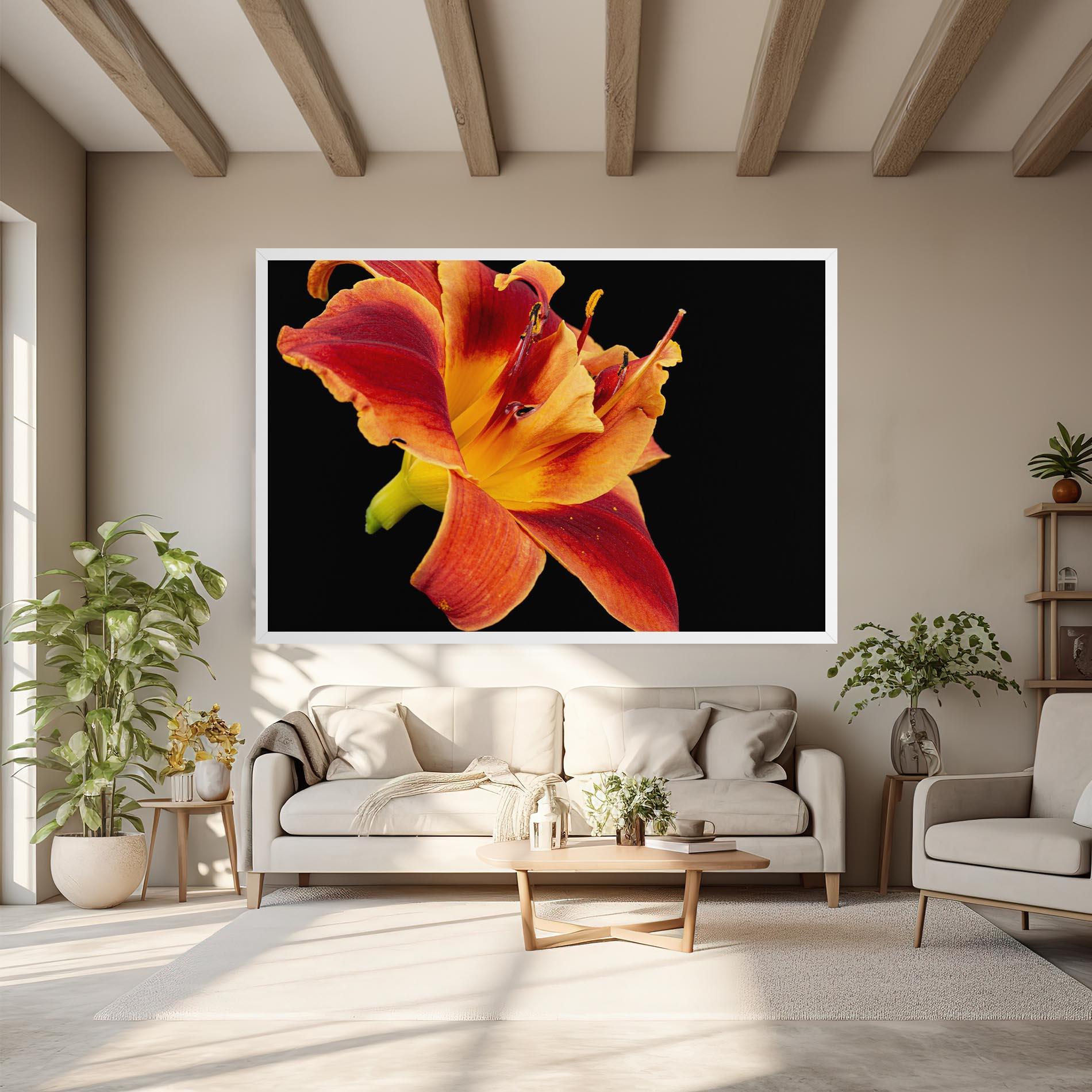 Картина на платно Exotic Orange Red mockup 6