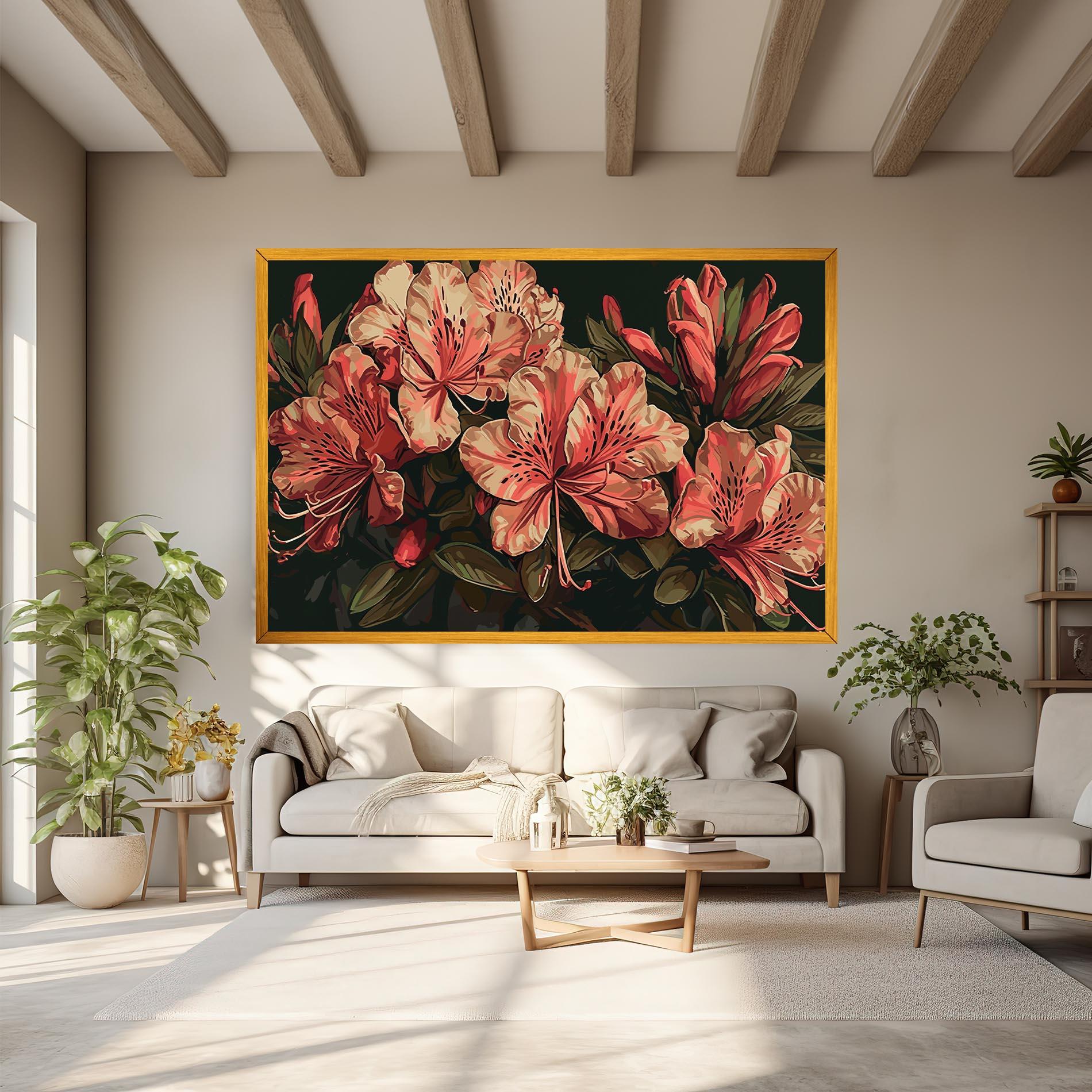 Картина на платно Cream Exotic Art mockup 6