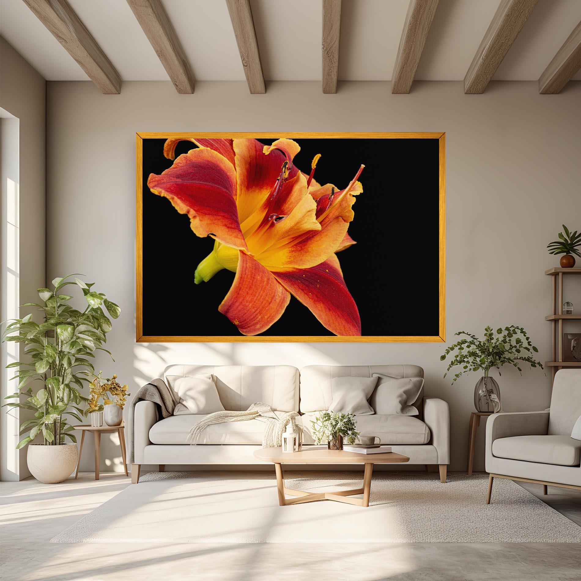 Картина на платно Exotic Orange Red mockup 6