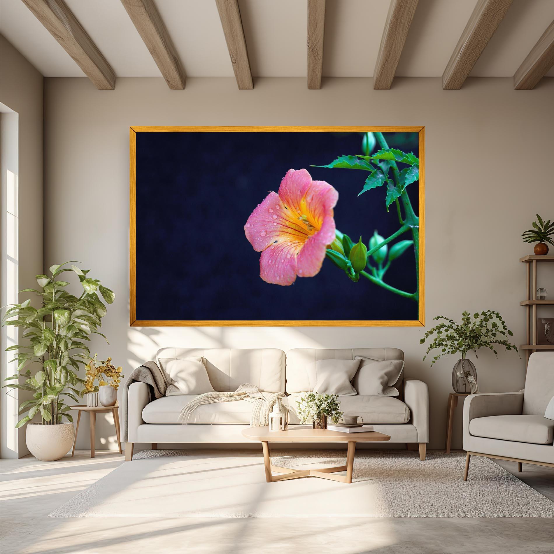 Картина на платно Exotic Pink Plant mockup 6