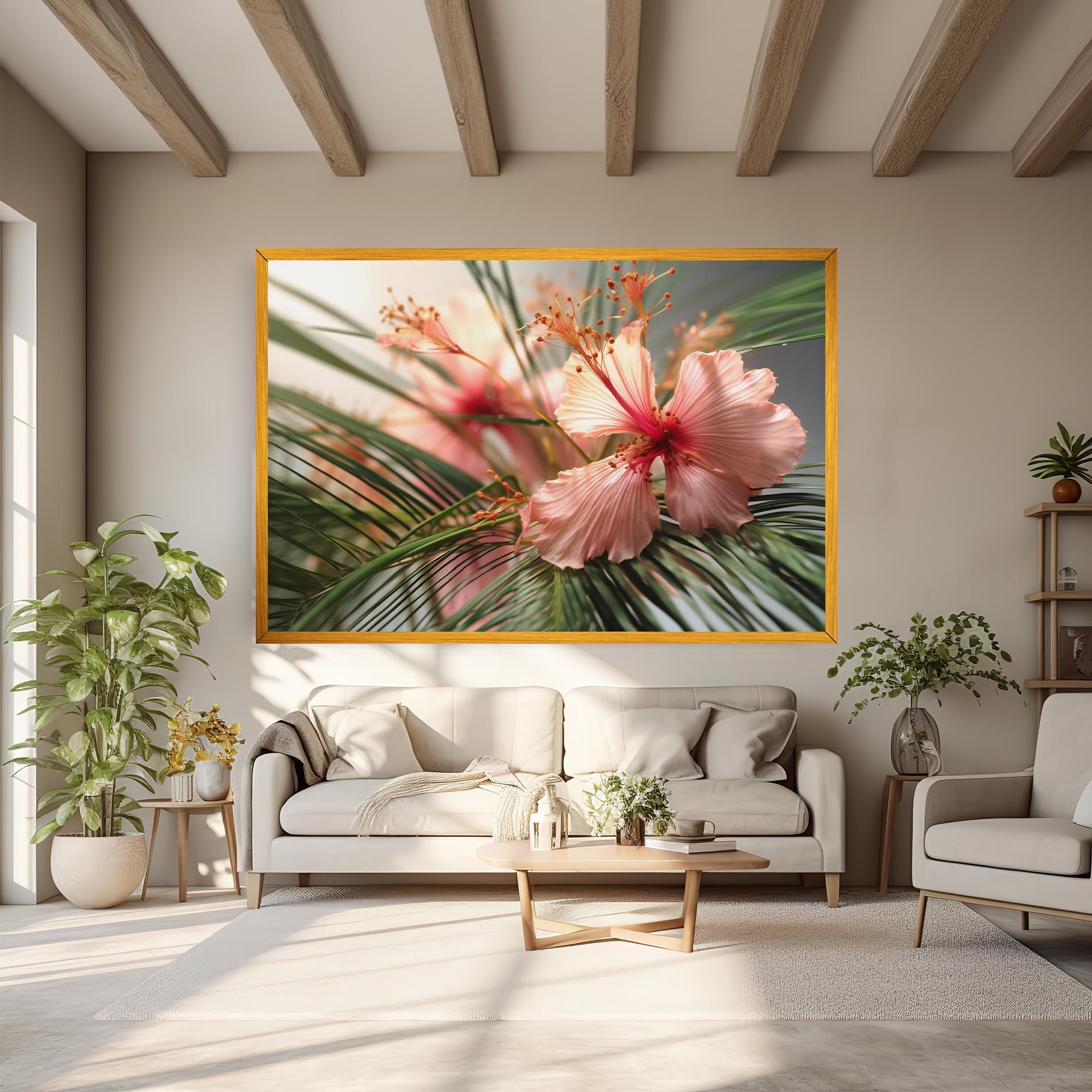 Картина на платно Sunset Exotic Flower mockup 6