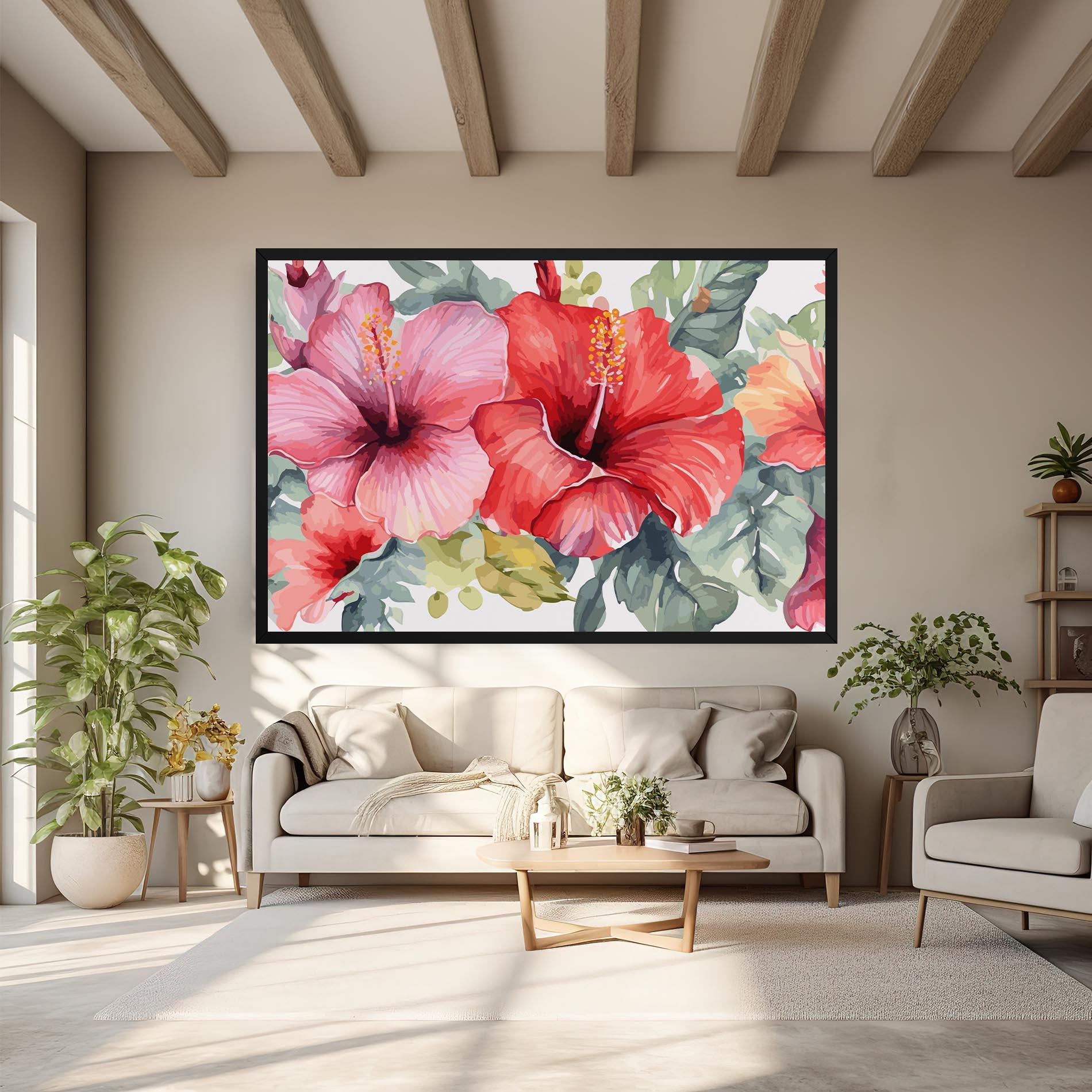 Картина на платно Pink Red Exotic mockup 6