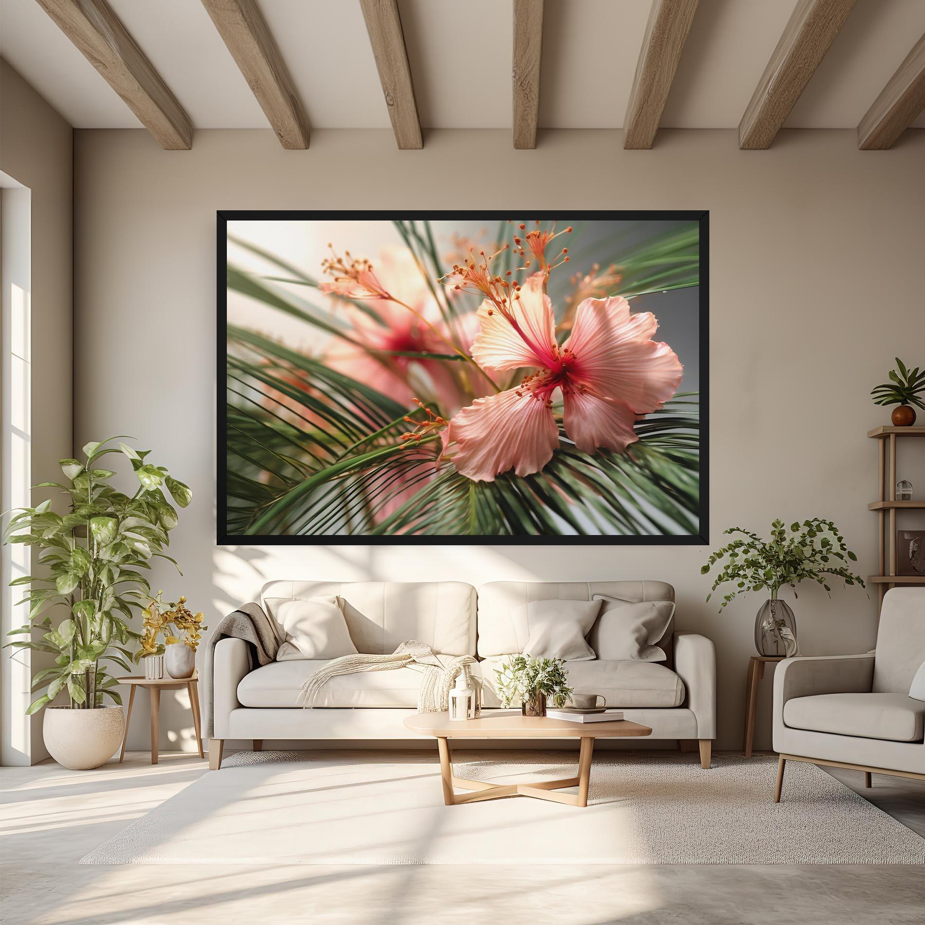 Картина на платно Sunset Exotic Flower mockup 6